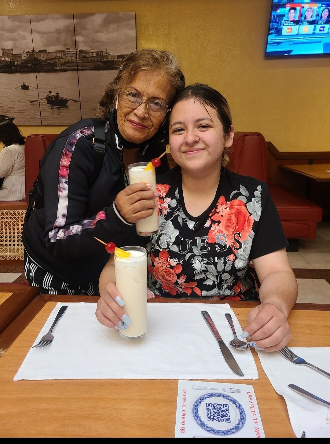 With her granddaughter Itzel on her birthday in Mexico City