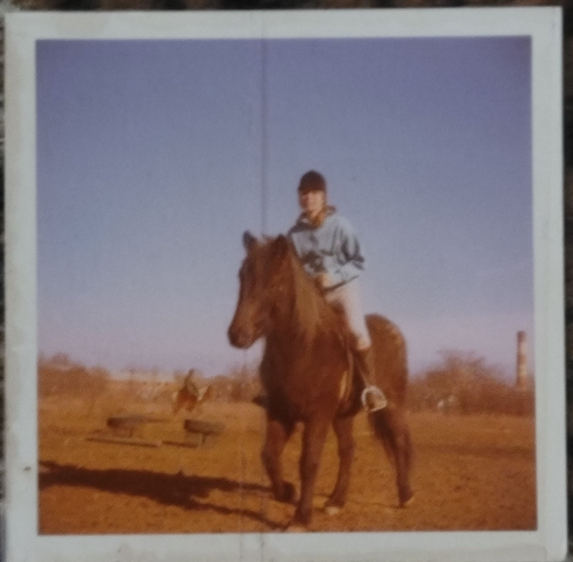 My mother as a teen riding a pony.
