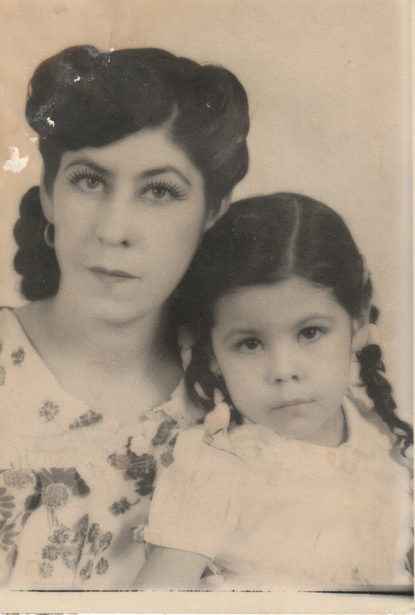 Gloria as a child with her Mother Pilar