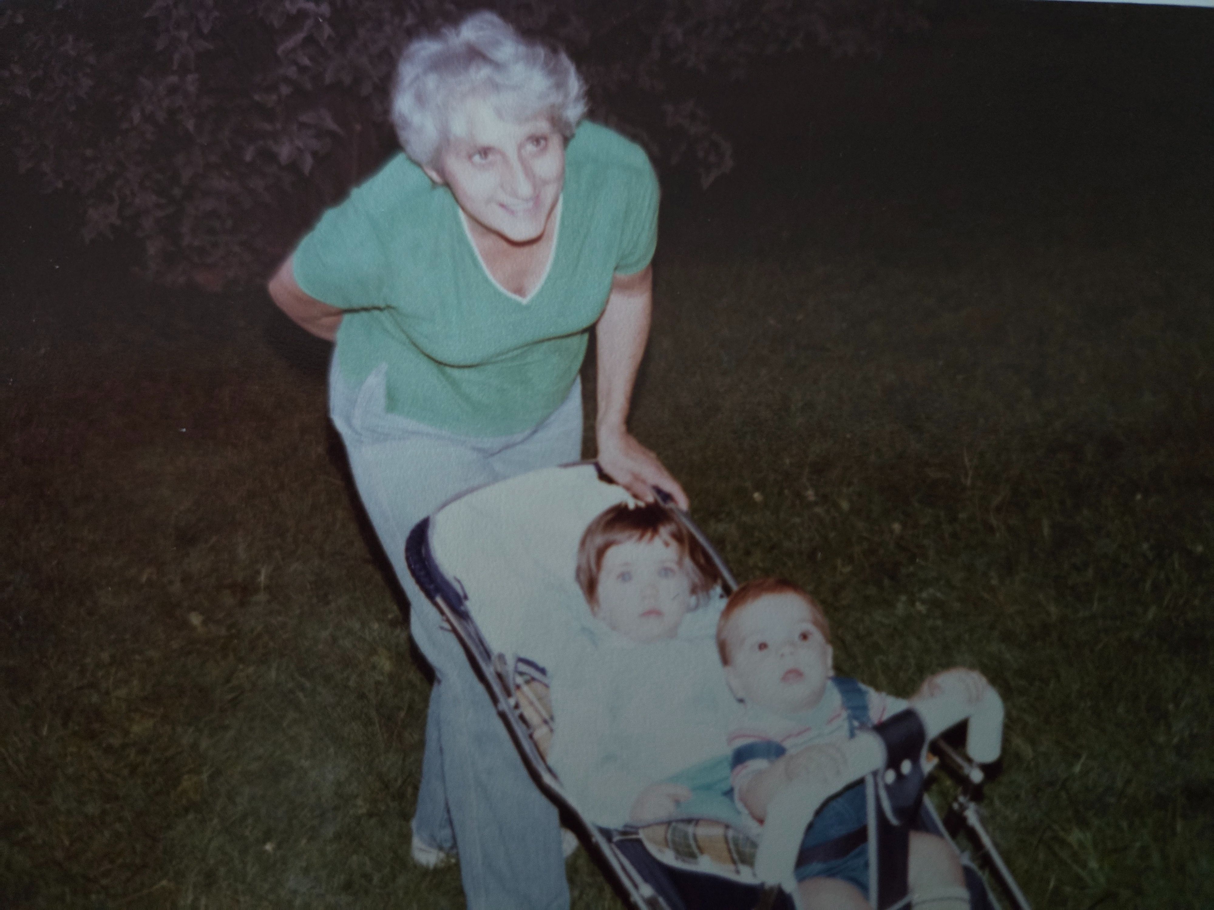 Aunt Lydia with her granddaughter Allison and grandson Fiore