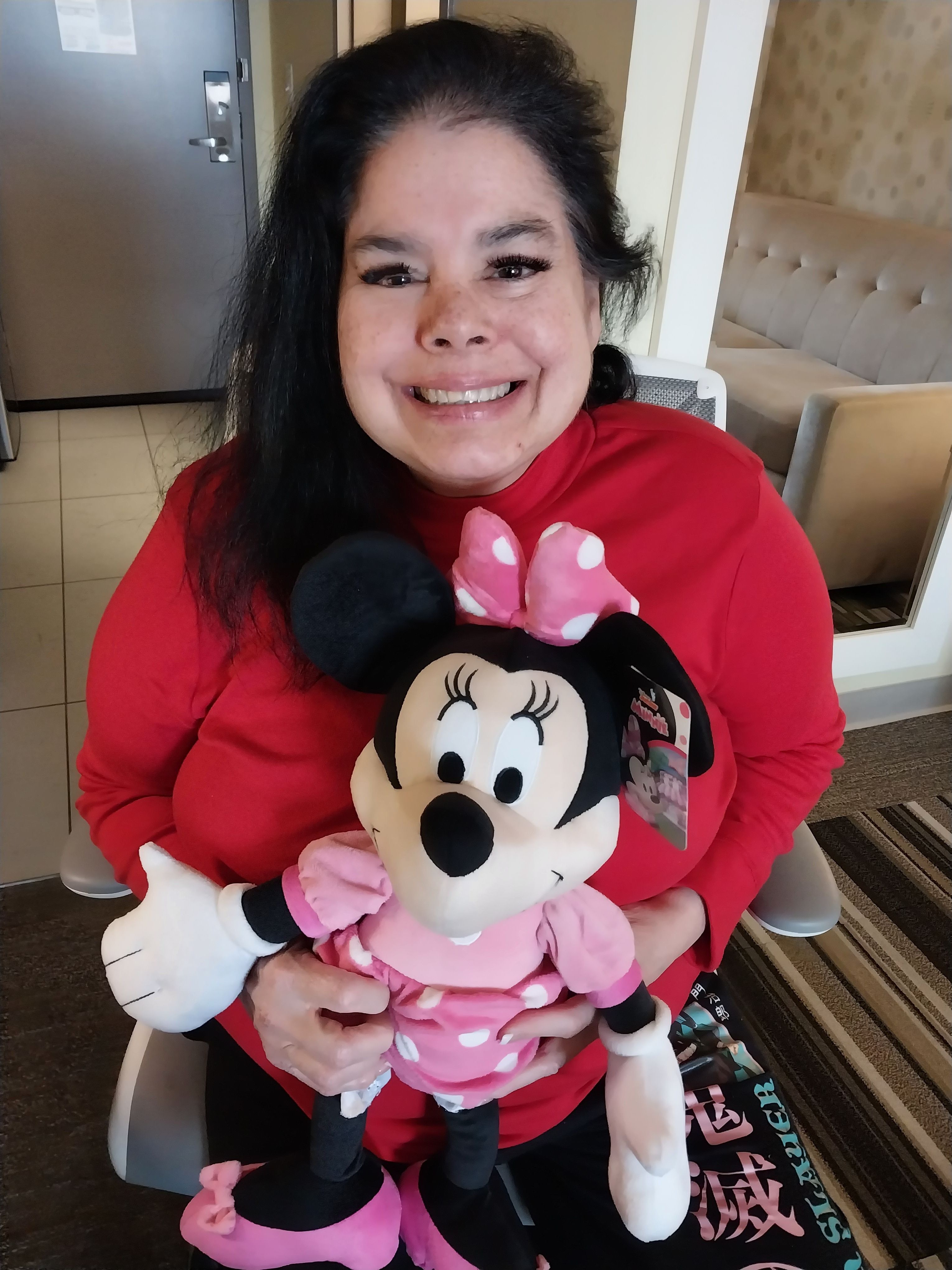 I bought this Minnie Mouse for her during a trip to attend a Company Christmas party. It had become a tradition to get her a Disney character at Christmas. She also like Winnie the Pooh.