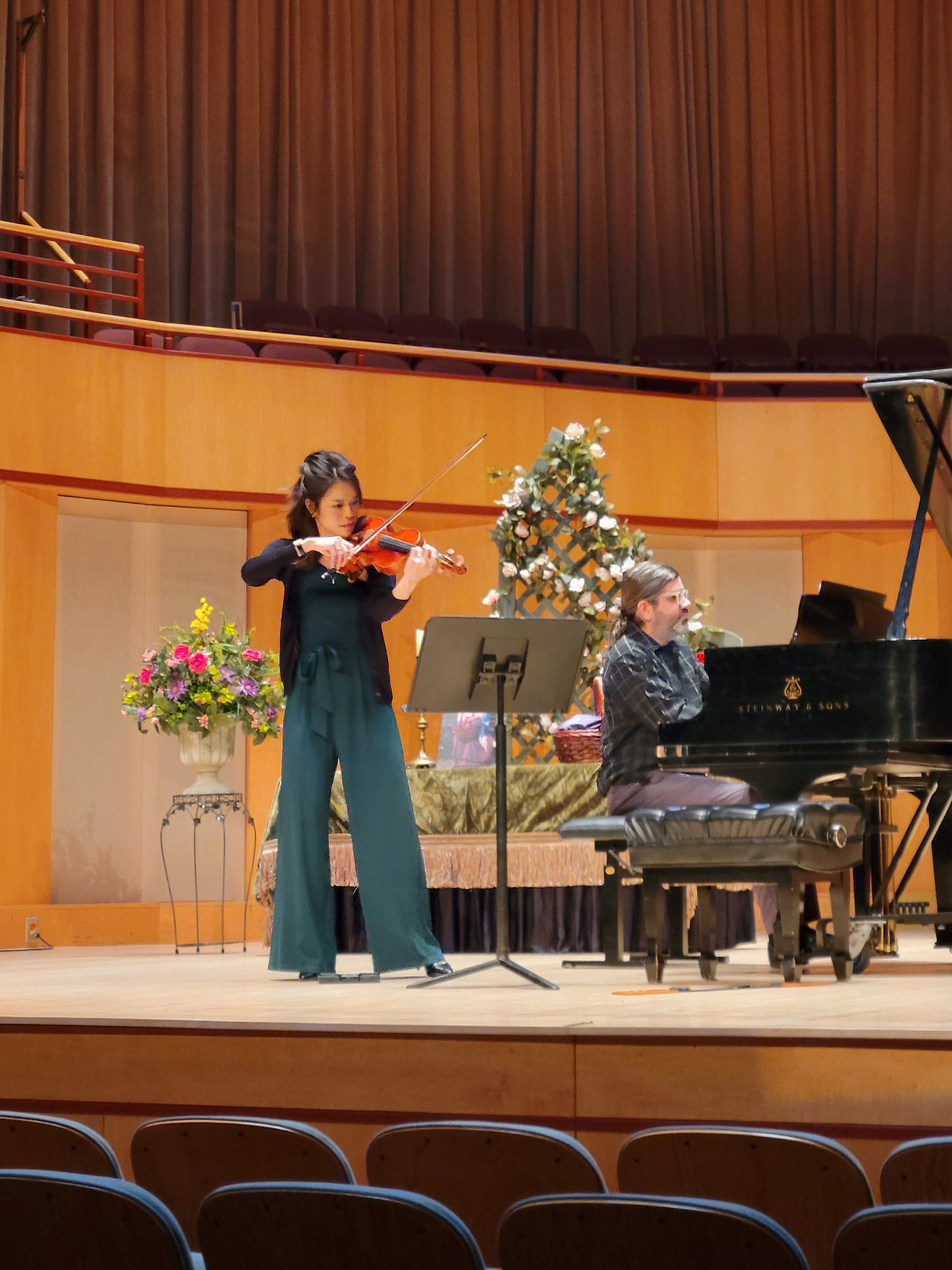 Nathaniel Pierce, cello & voice; Christine Harada Li, violin; Bill Munson, piano.