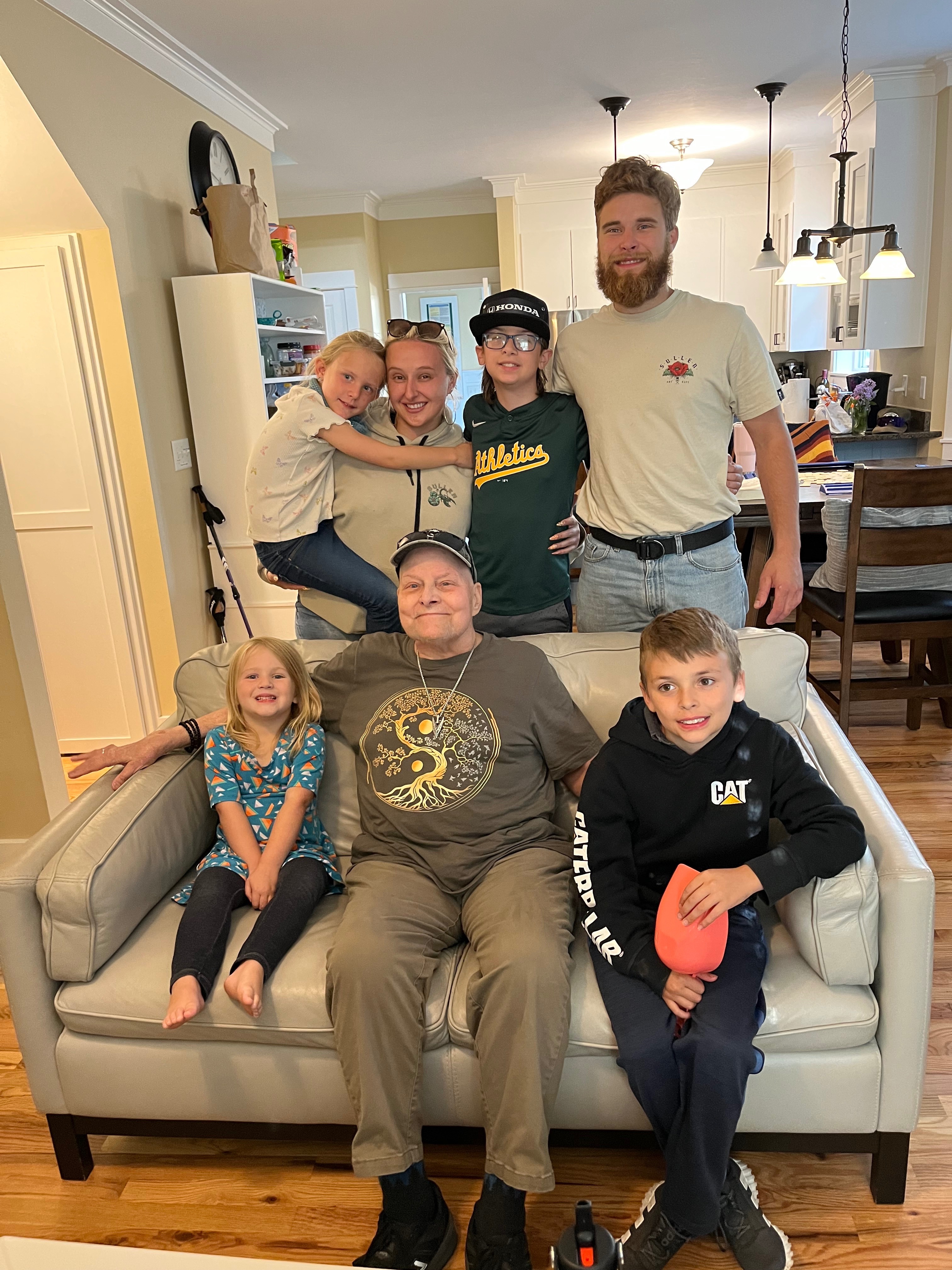 Bill & All of his grandkids, august 2023