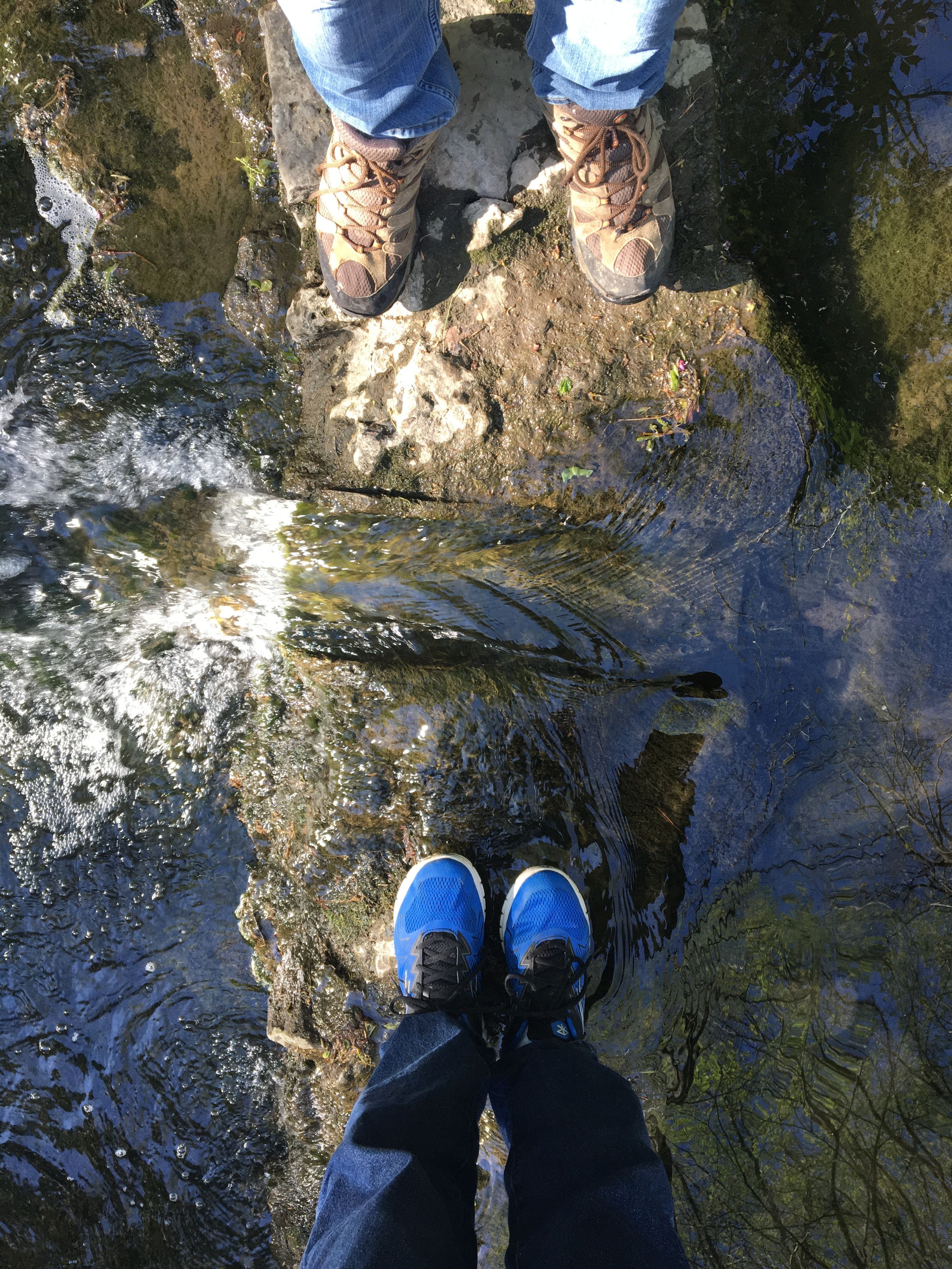 A little sluice below the dam on the lower creek