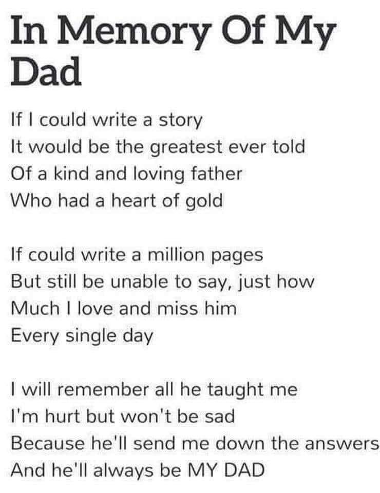 Going to miss you Daddy!