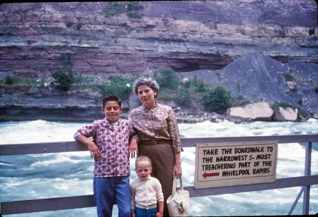 Terry with mom and sister on vacation