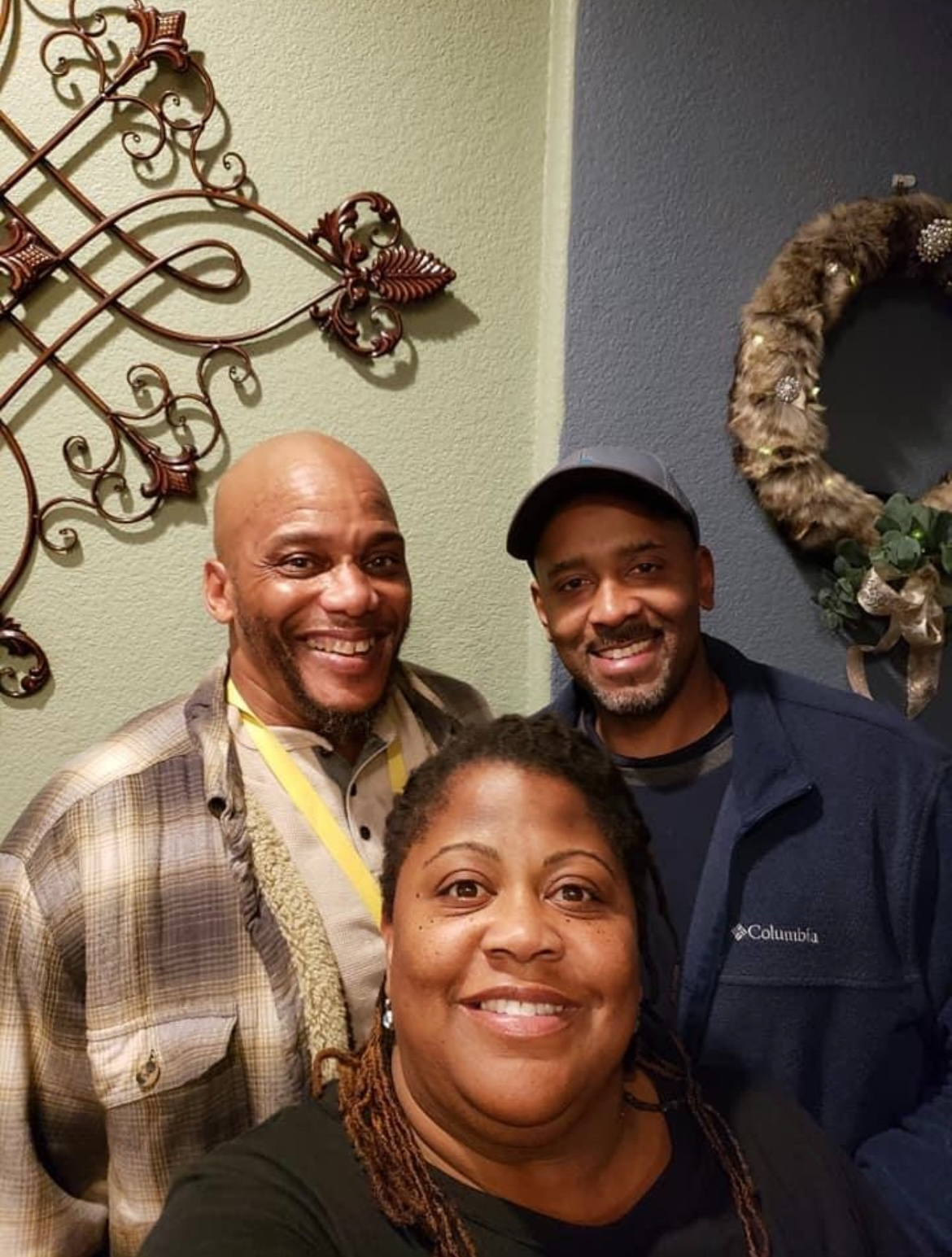 Ernest with his cousins Ed and Jamela.