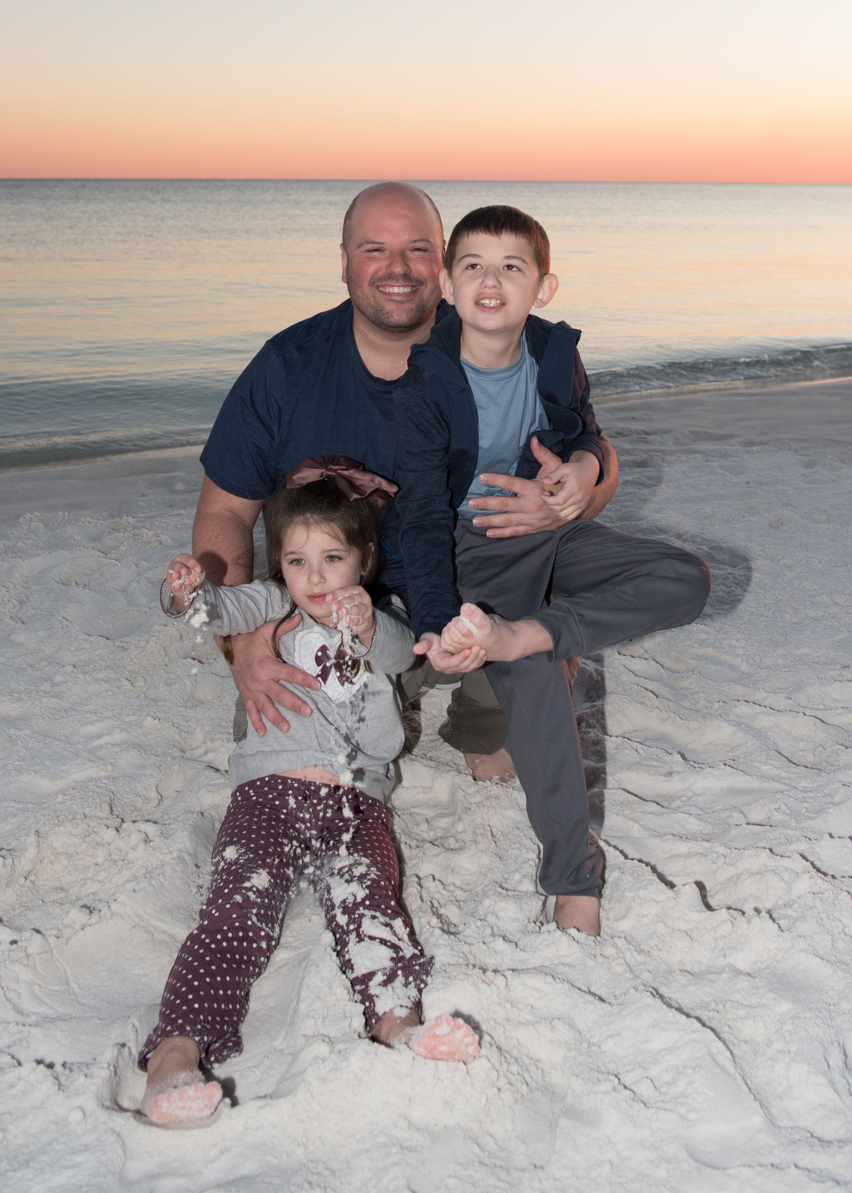 Daddy with his babies.