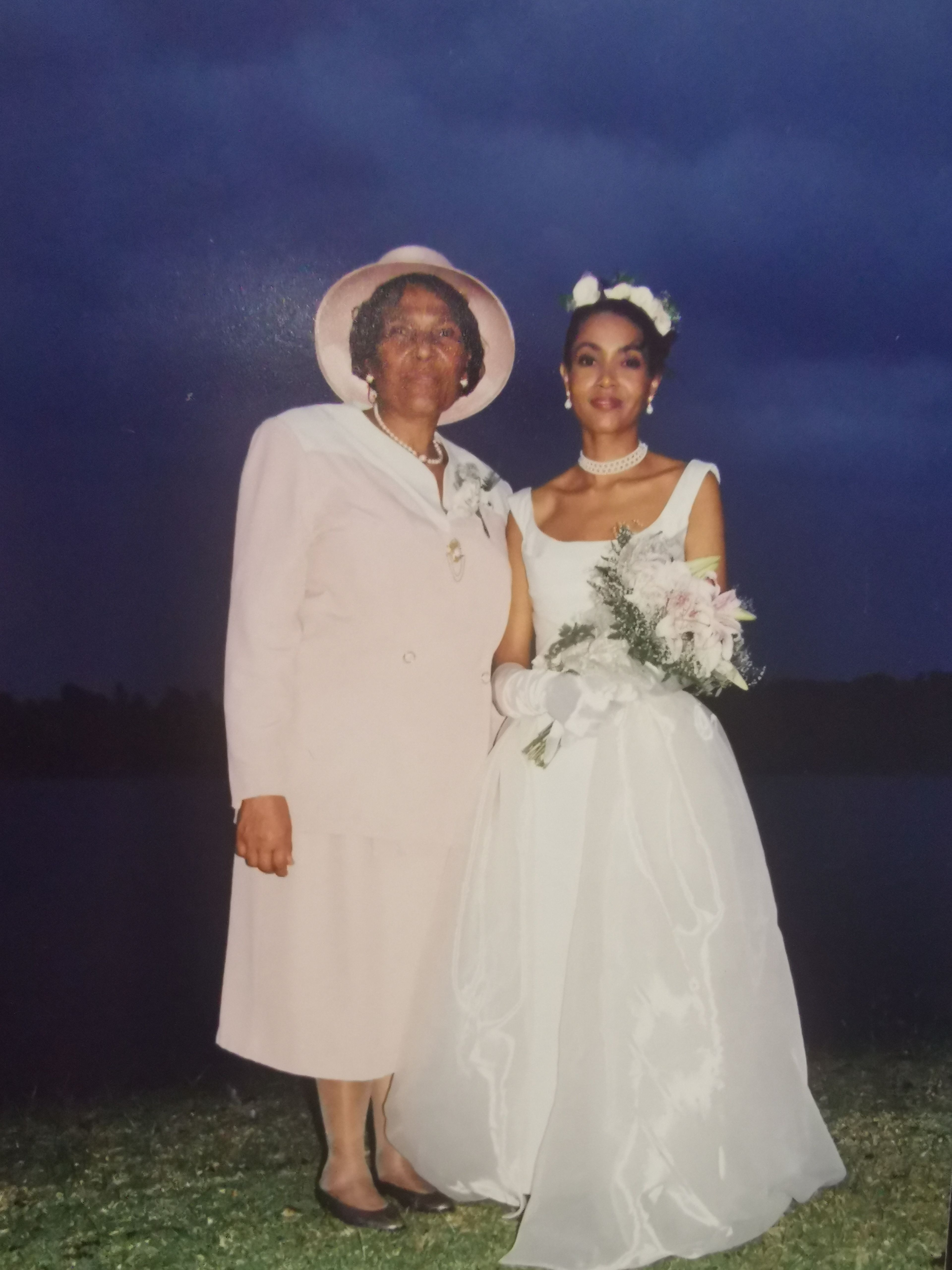 Nana with her daughter at her wedding.