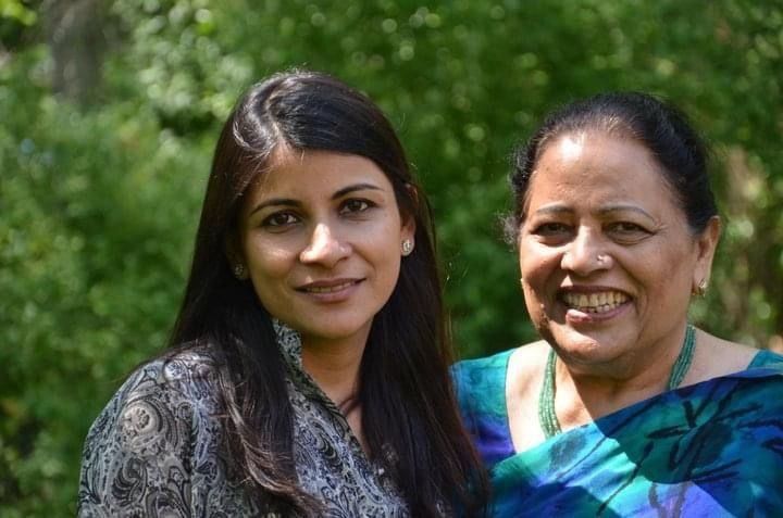 Mom and I in Boston for Eid