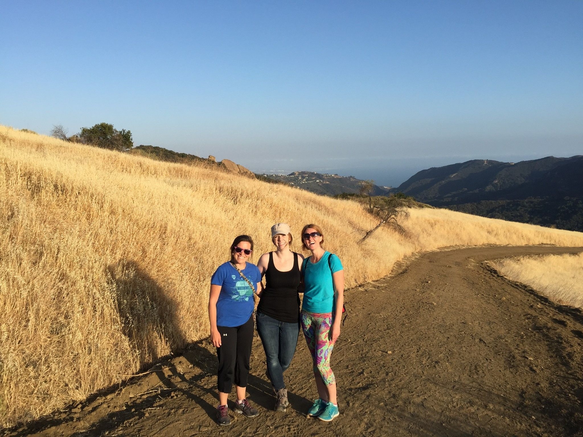 When I thought she needed a little extra love, we took off for a day, kidless, and hiked and had an amazing dinner in Topanga. I remember thinking, I expected this person to feel down and she's skipping through these fields of gold with her hands up and laughing. She's so solid!!!