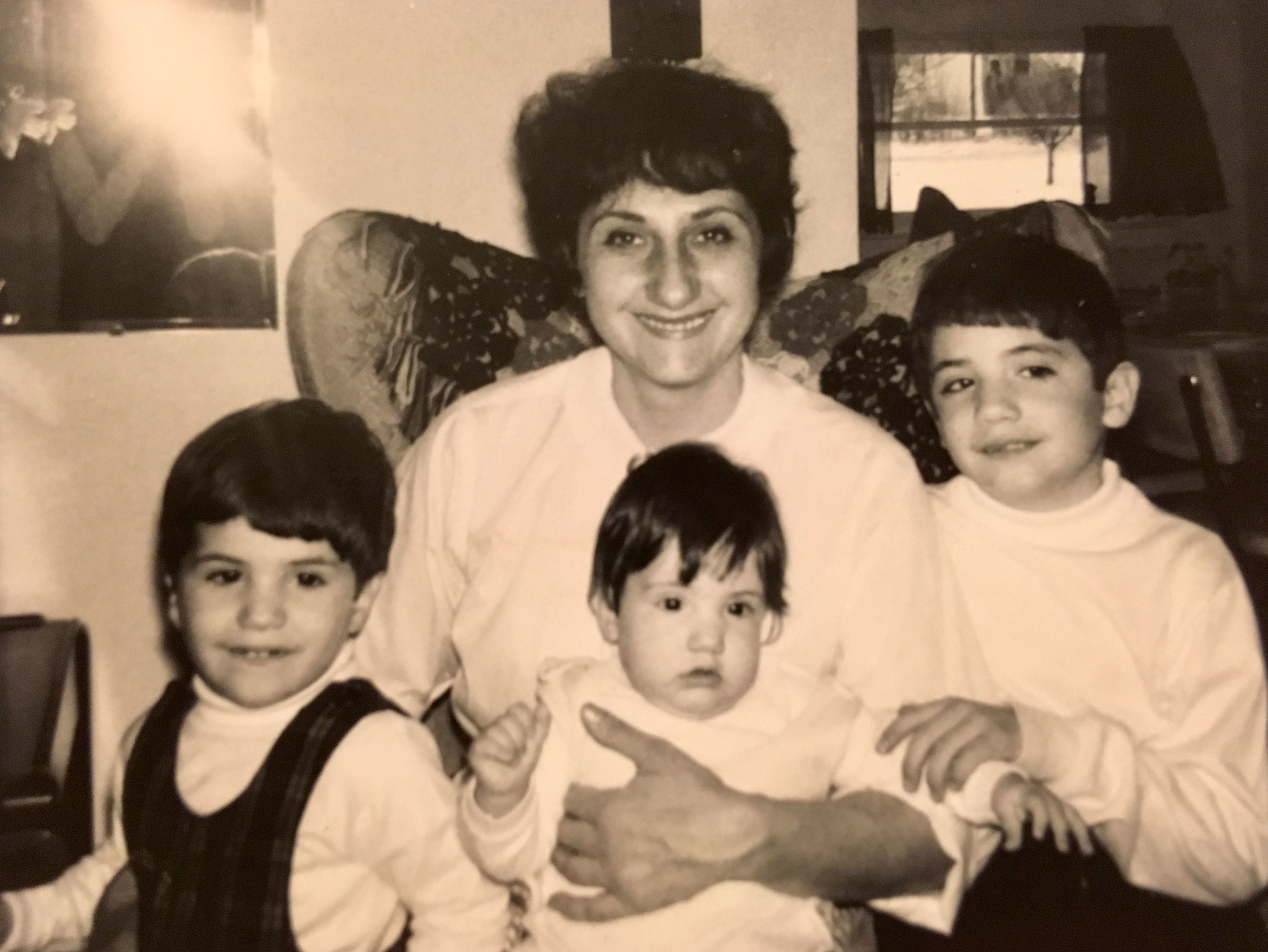 Mom with the three youngest children.