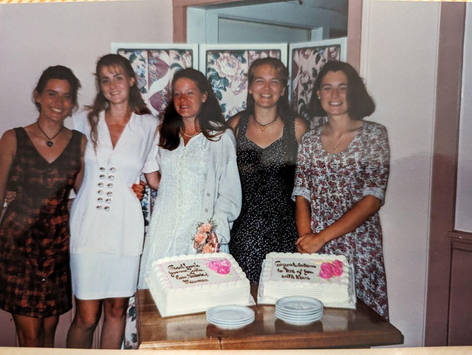 High school graduation party with our families.
Julia (far left) and Yvonne (2nd on the left) would remain friends and later become sister in laws by marrying brothers.