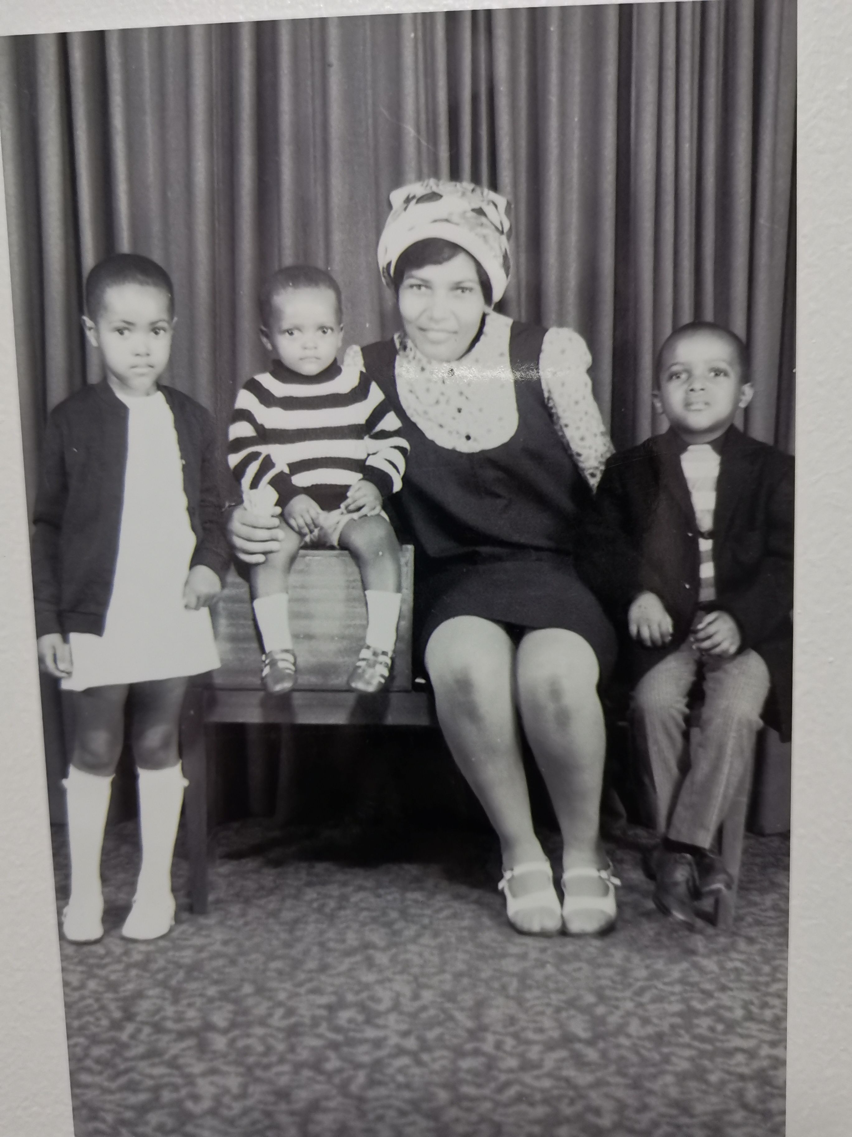 Nana with her children: Gugu, Thula and Sabelo.
