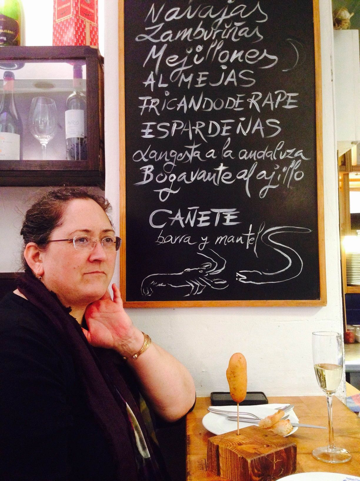 With Catalan corn dog. Barcelona, 2015.