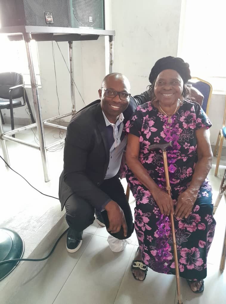 Mama and I after Church service 