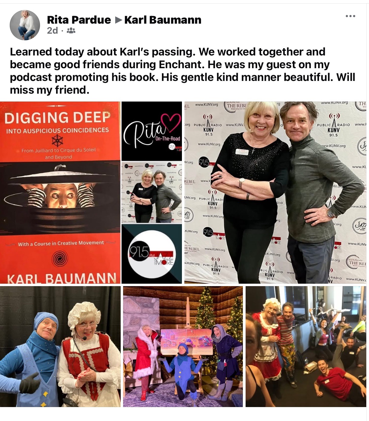Karl and I were performing in Enchant. He was also a guest on my podcast promoting his book.