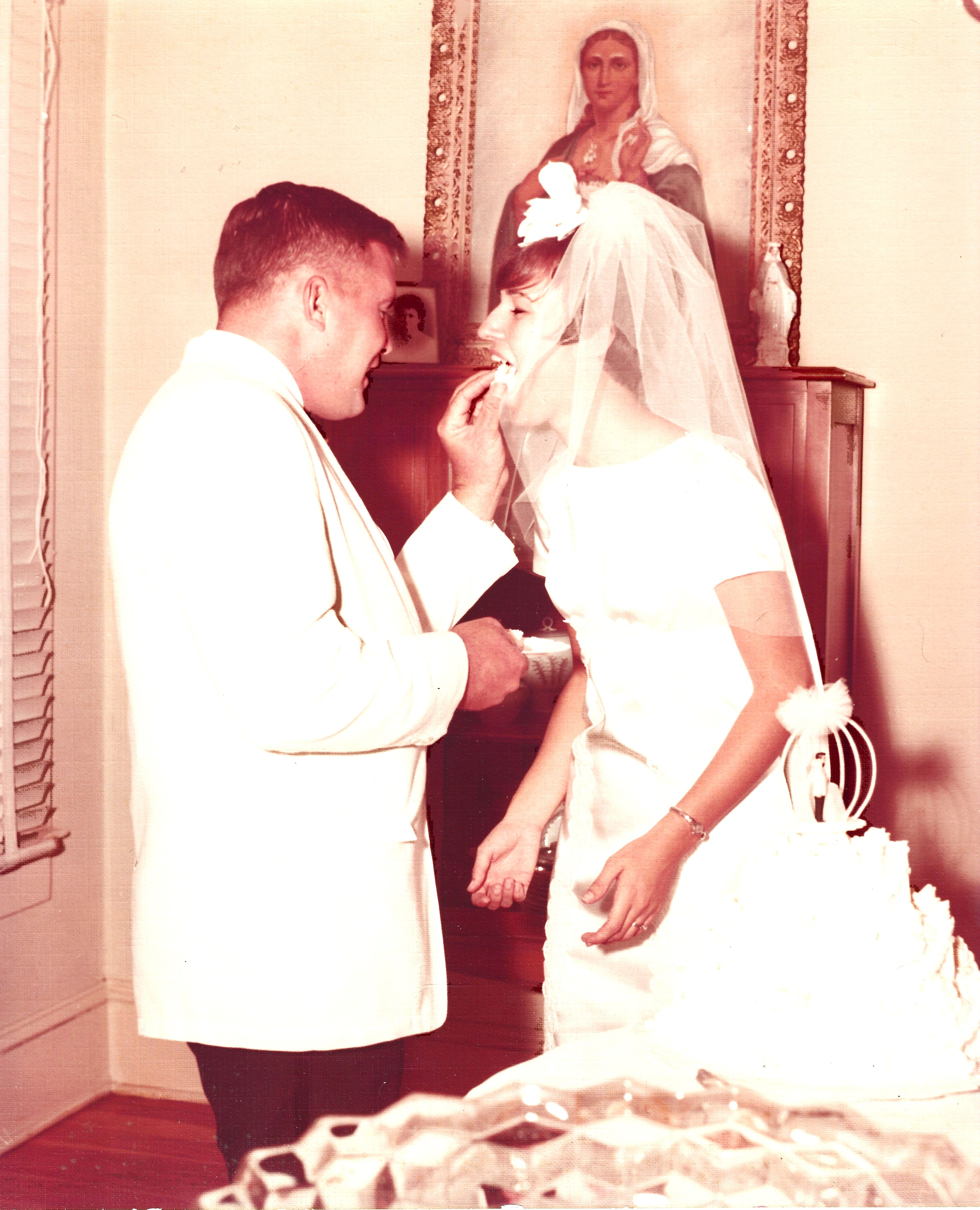 Fred and Alice on their wedding day 9/30/1967. Truly blest for 55 years 11 months and 17 days.