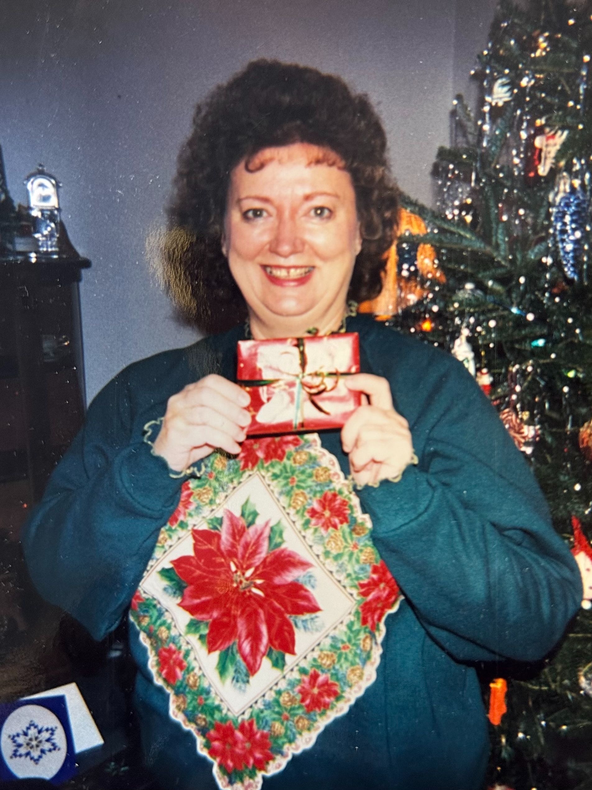 Joyce in her favorite holiday mode