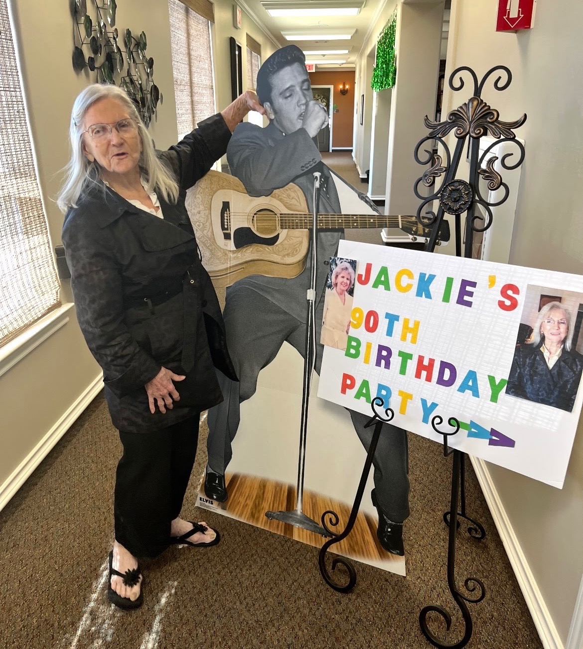 Her 90th! With Elvis