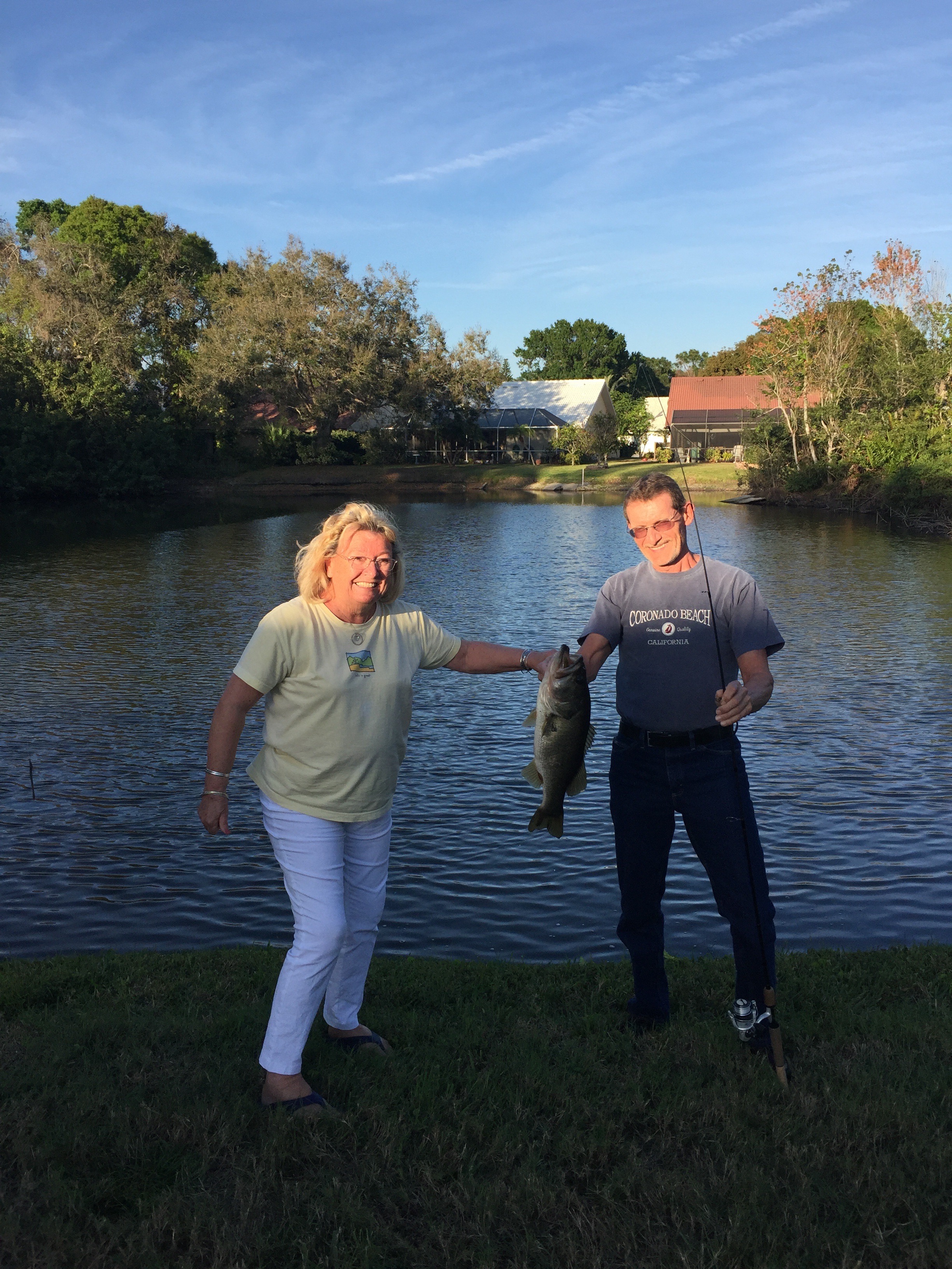 Fishing in the backyard ai Mirella home