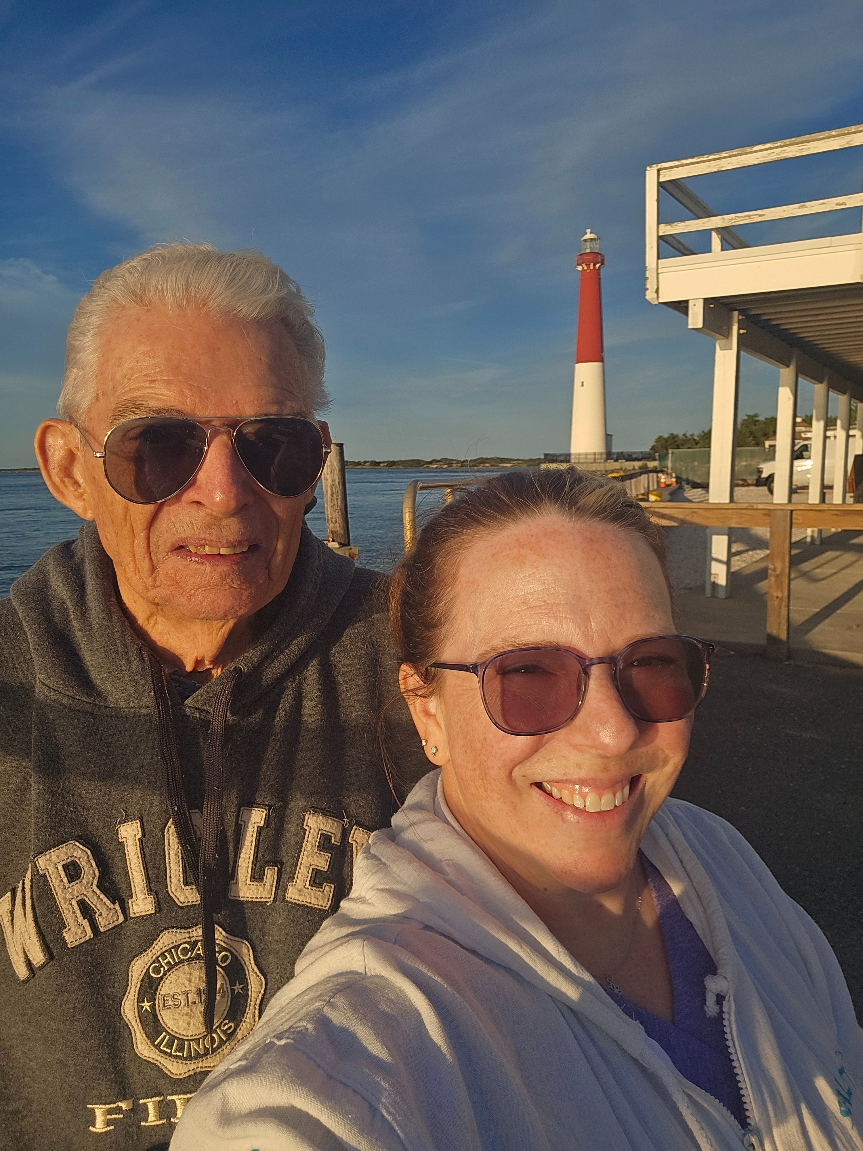 Dad and I at Barnegat light in October 2025
