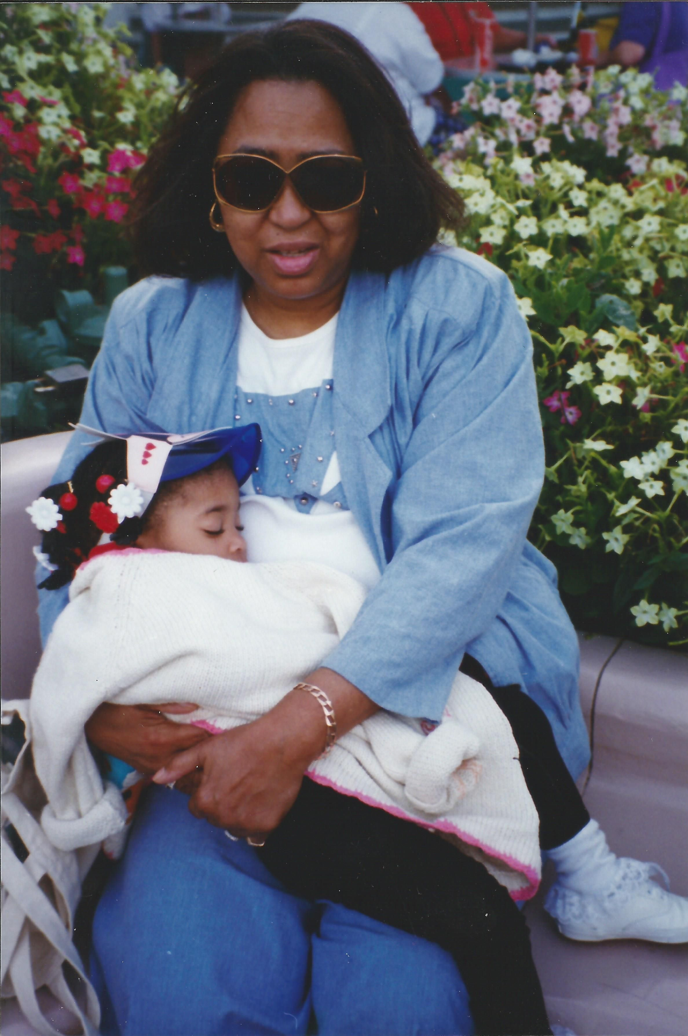 Monica with baby Jacqueline