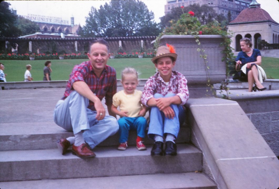 Terry with his father, Jim, and sister on vacation