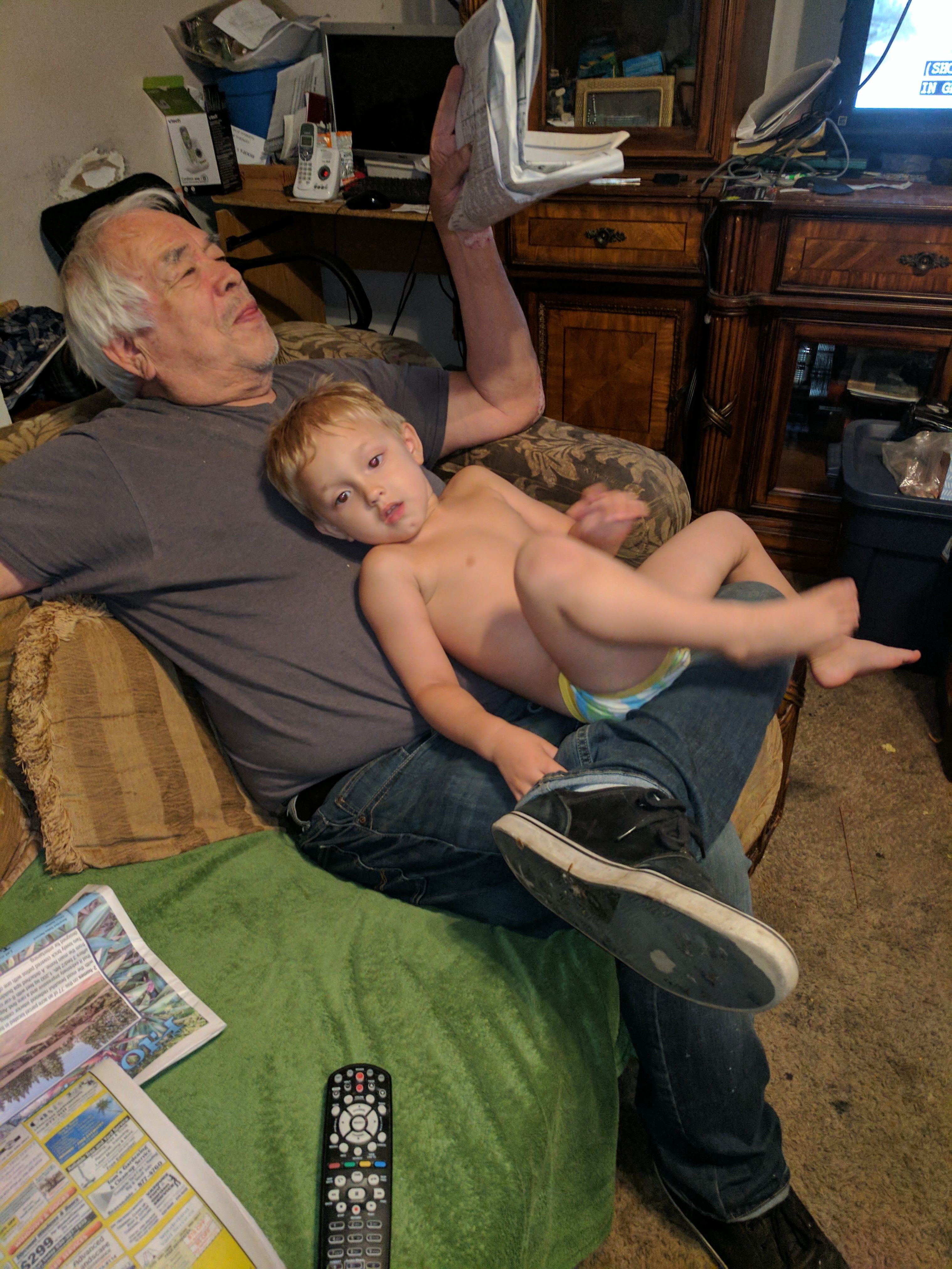 His boy