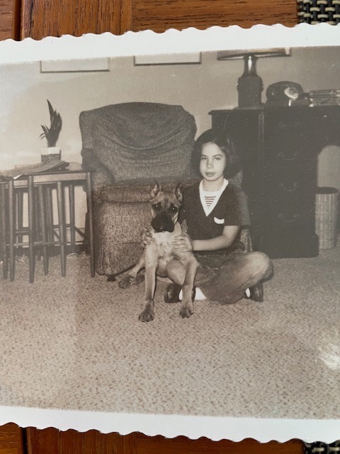Robin and our dog, Cindy