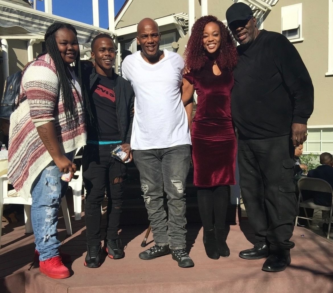 Ernest with his niece, Ja’Mesha, nephew, James, daughter, A-Nisha, and uncle, Don.