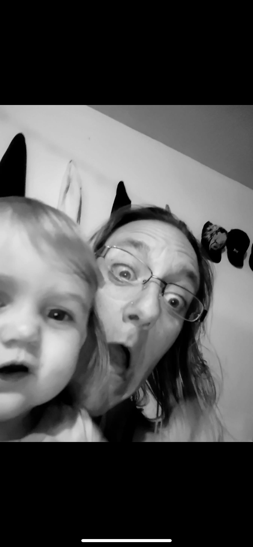Samantha with her youngest grandson. She was great grandma to her sons two kids