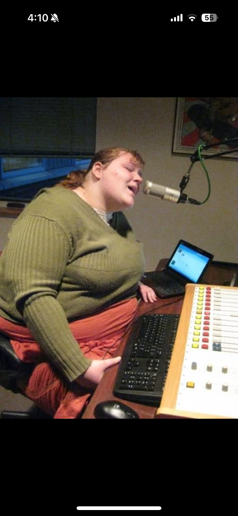 Misty had a pure talent for radio broadcasting. We spent a lot of time in the recording rooms working on projects together. I still have a few audio clips
