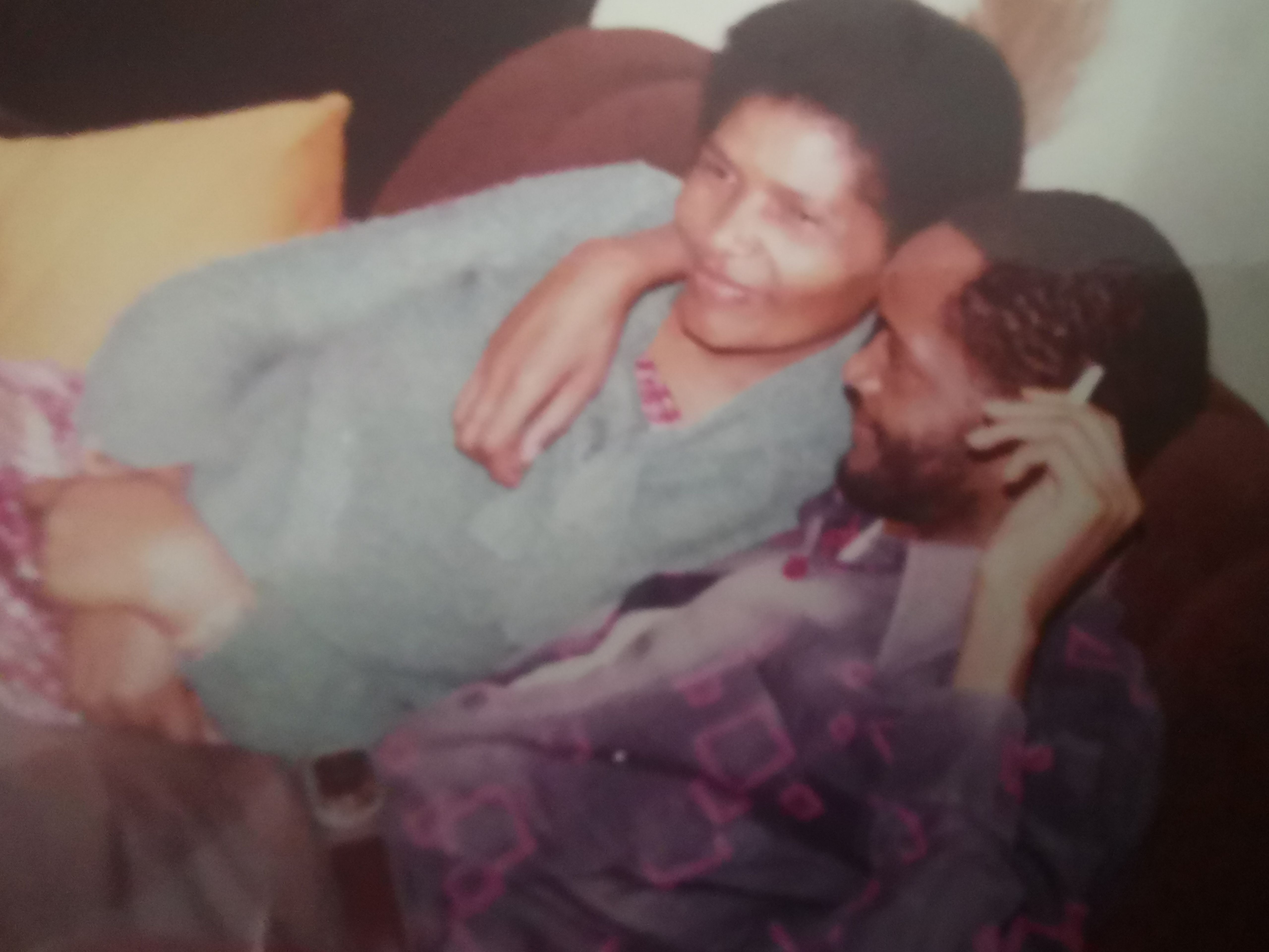 Nana relaxing with her husband-Nkanyiso.