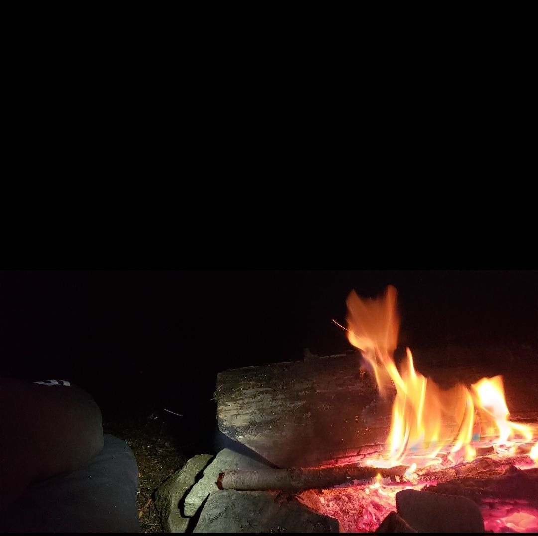 Mike made this exact fire on a rainy evening next to Hidden Falls. The fire lasted all night through the rain, literally. I think about this fire often. You could put wet wood into it, and it would be burning minutes later. This evening was magical. Memories I will never forget.