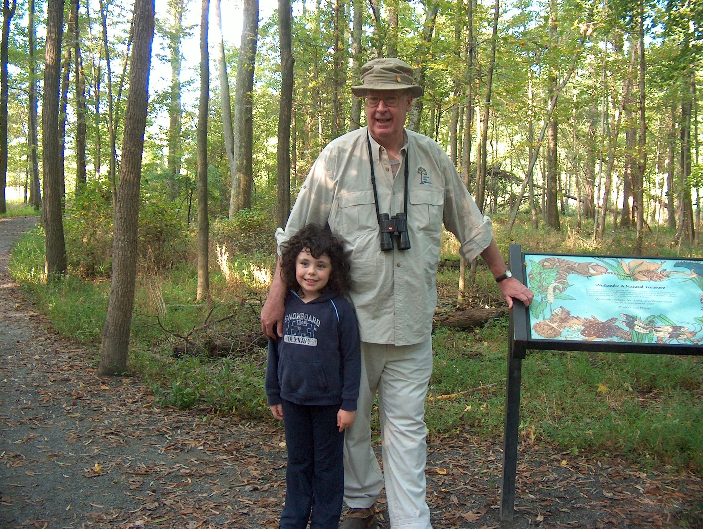 Huntley Meadows with Angela Logomasini and her sister and niece Julia, January 2002.