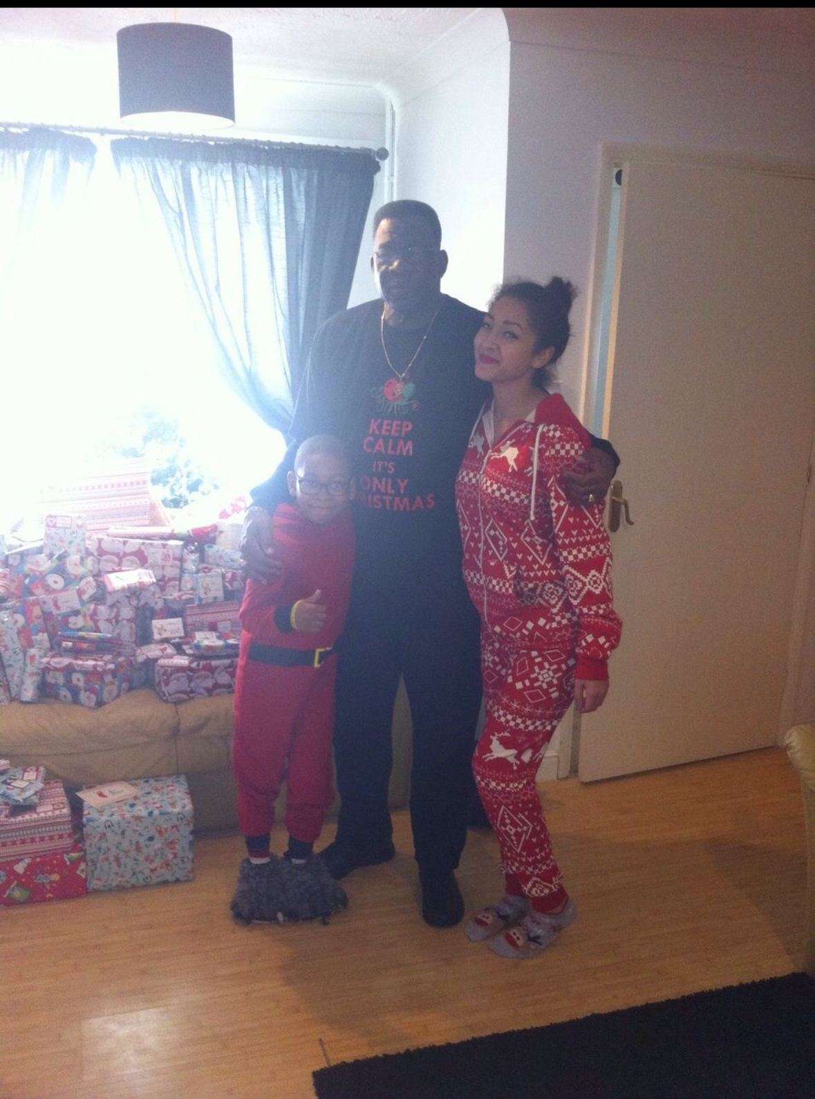 Christmas in London Granddaughter Renee & Grandson Niall.