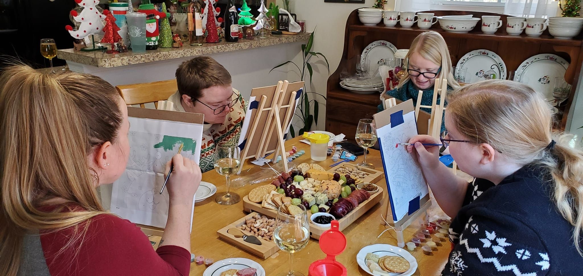 Every year, for Christmas, Mom would come up with a fun activity for us to do. Last year, we did a paint by numbers with a charcuterie board. It was so much fun and I hold the memory close to my heart