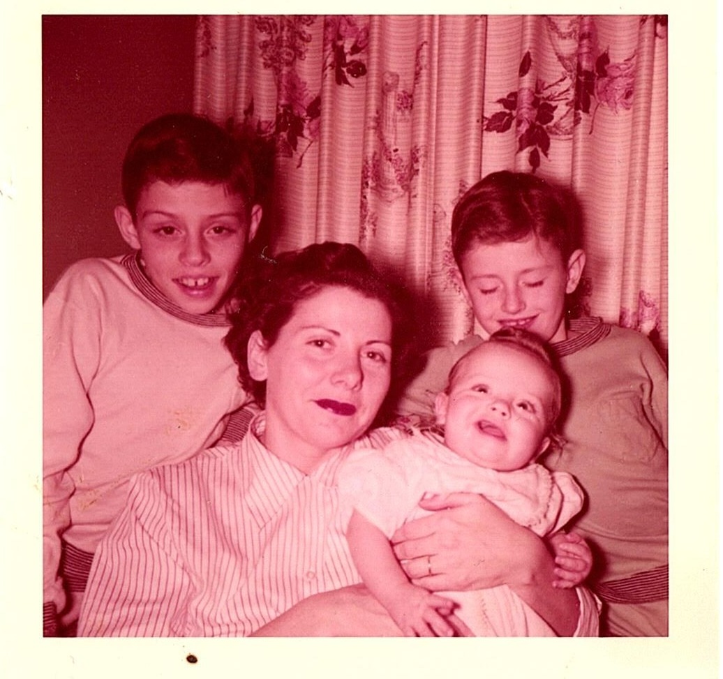 Terry with his mother (Ruby), brother Tommy and sister Nancy in 1958.