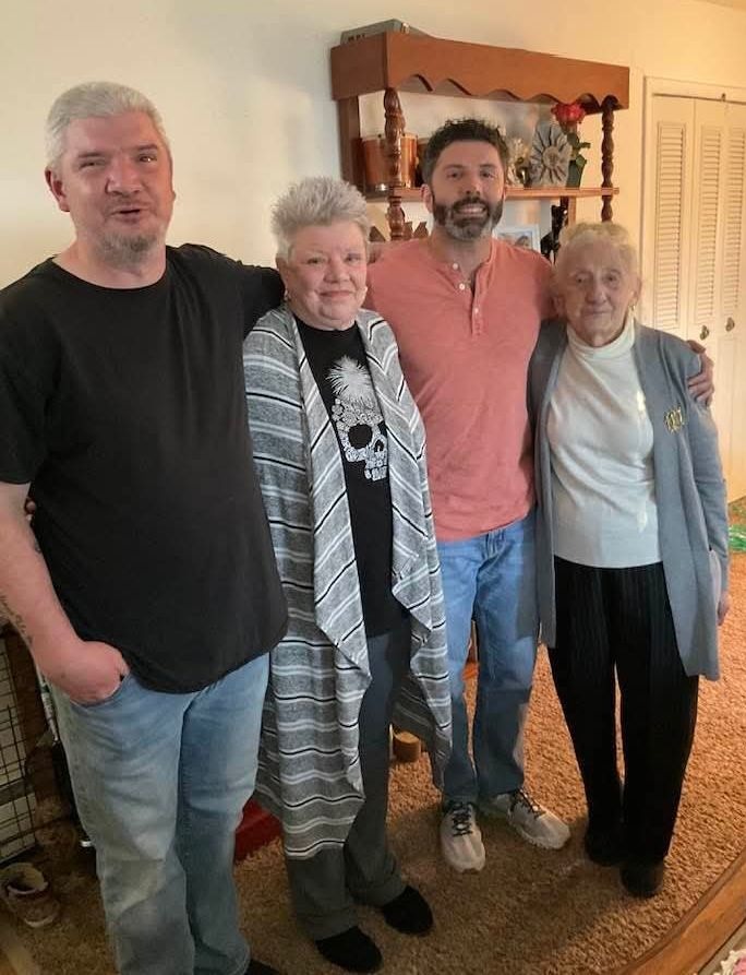 Nonna with Susan, Fiore and Troy.