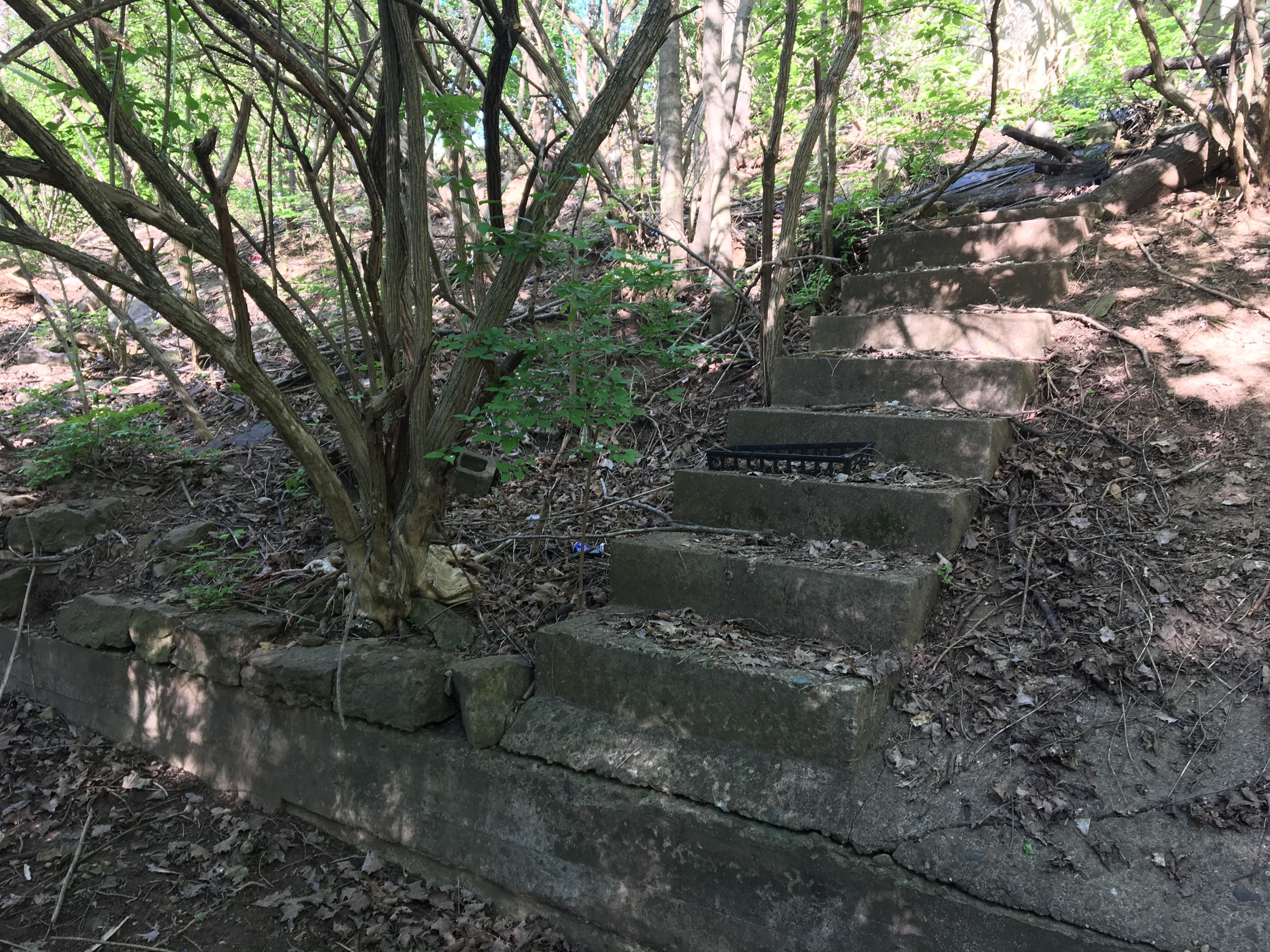 One of many stone features found in the landscape of Walnut Lodge