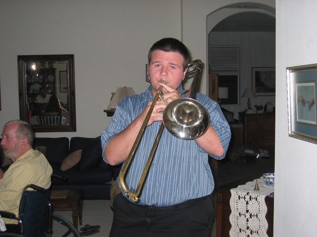 Music, his love.