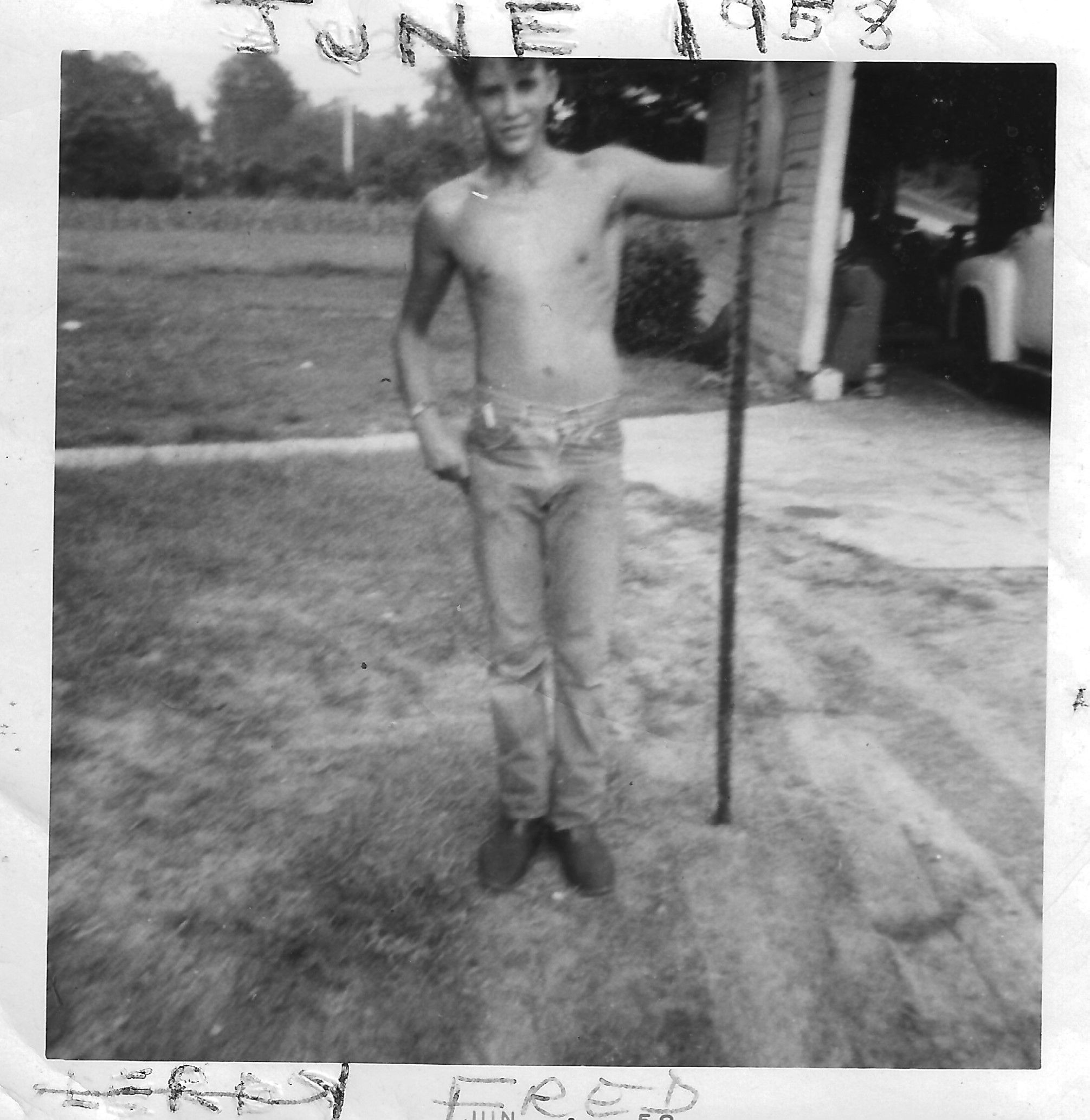 Fred with Rattlesnake in Lake Mary, FL 1958.