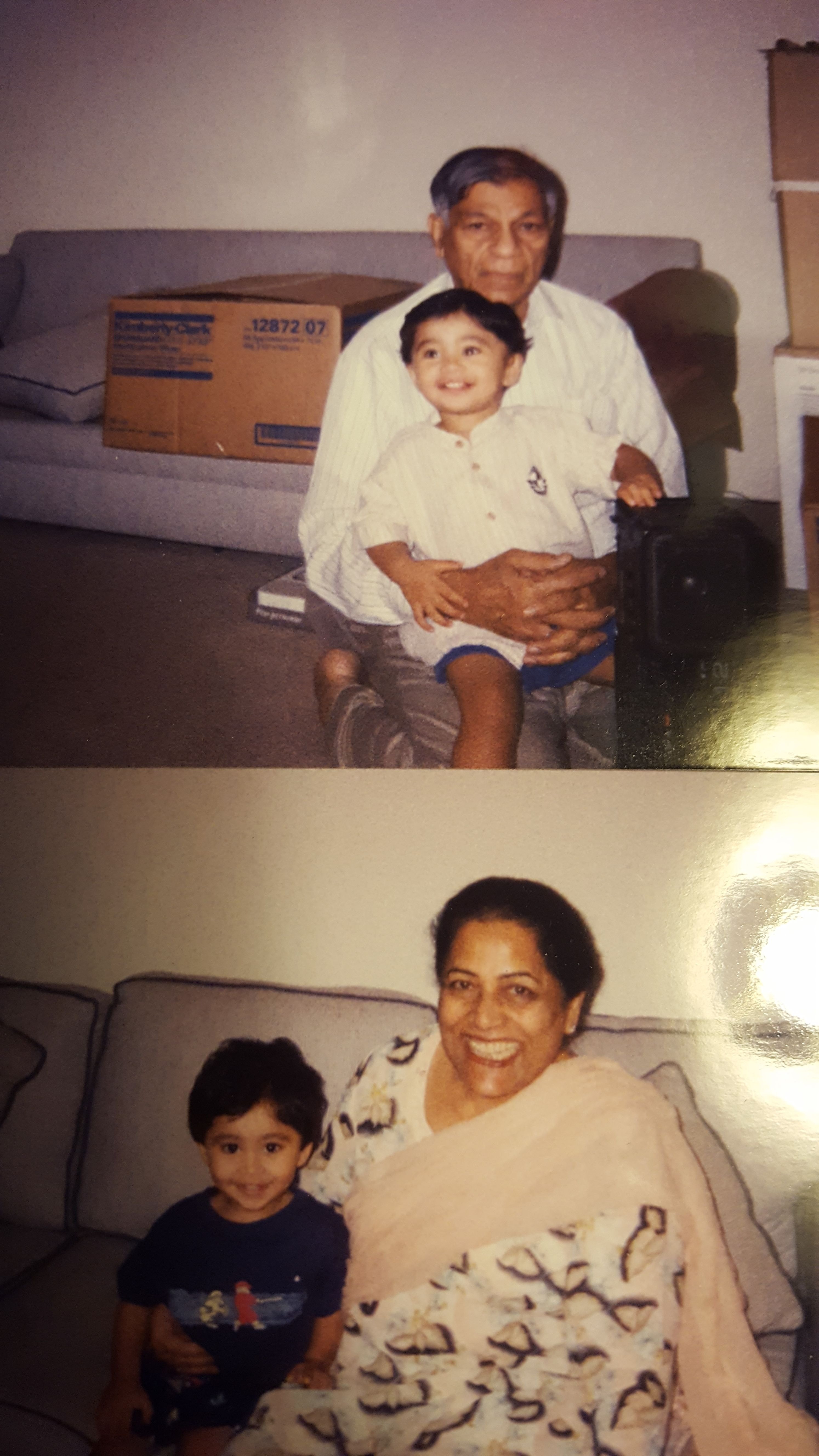 With Rayaan as a child