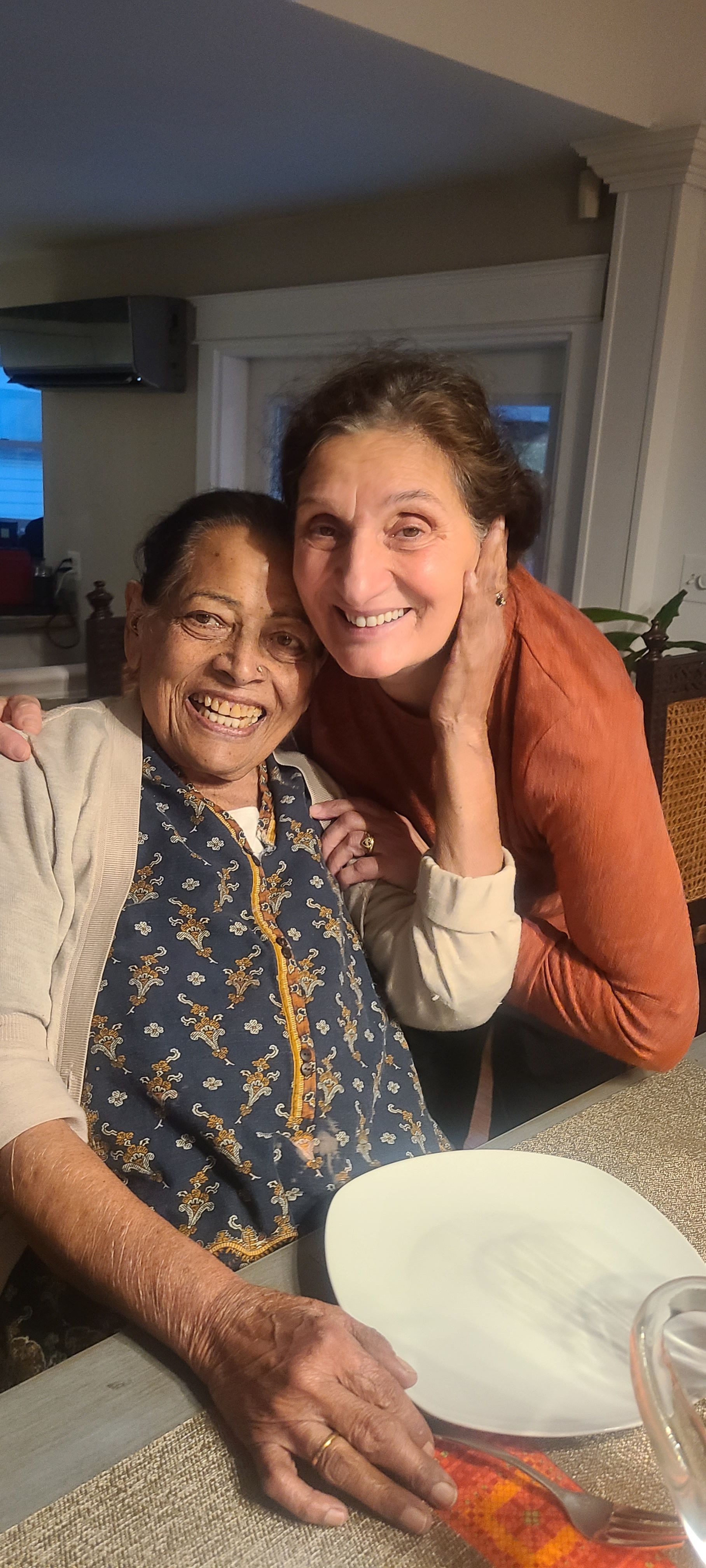 With her angel, Rita