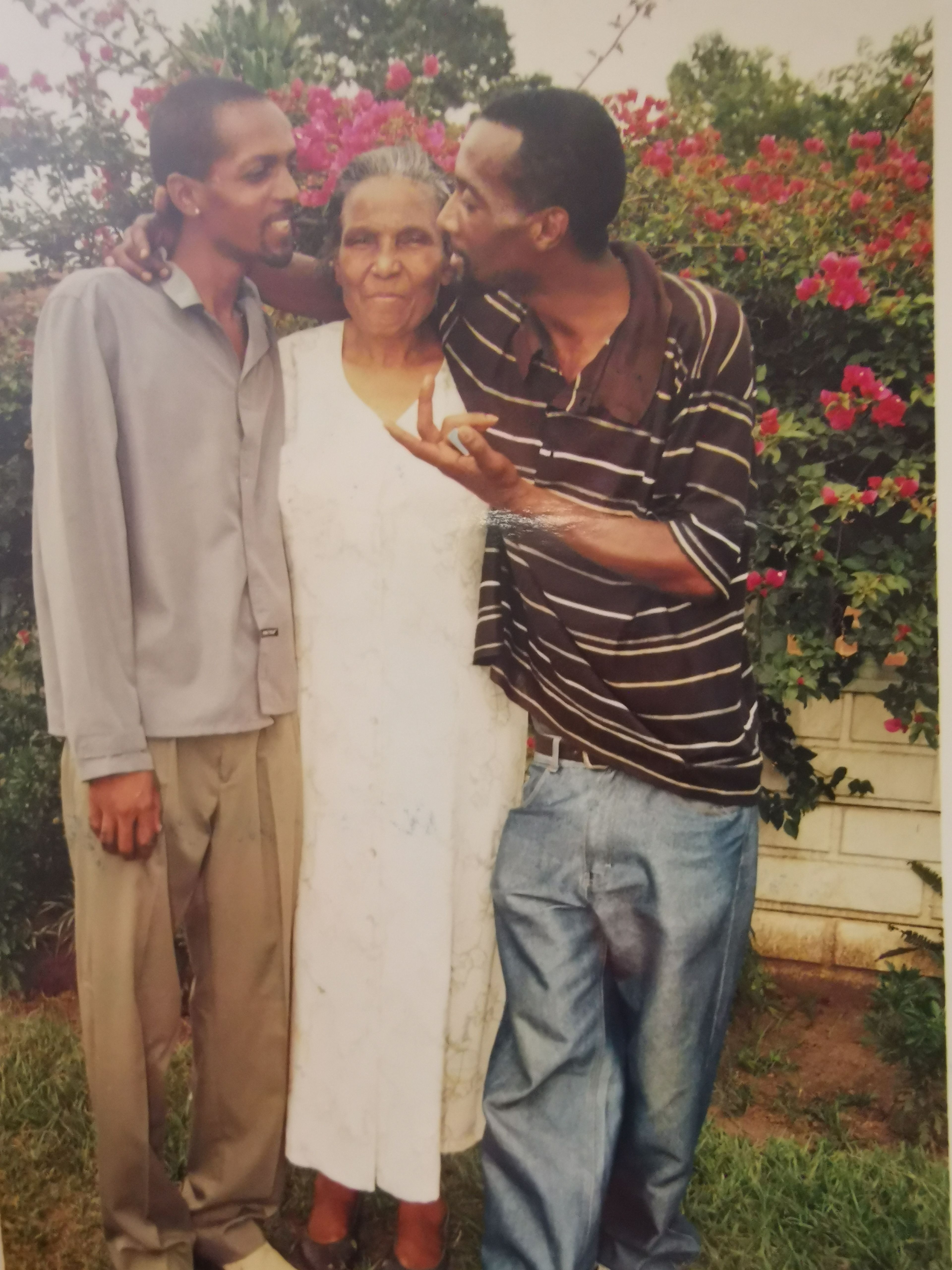 Gogo with her sons-Thula and Sabelo.