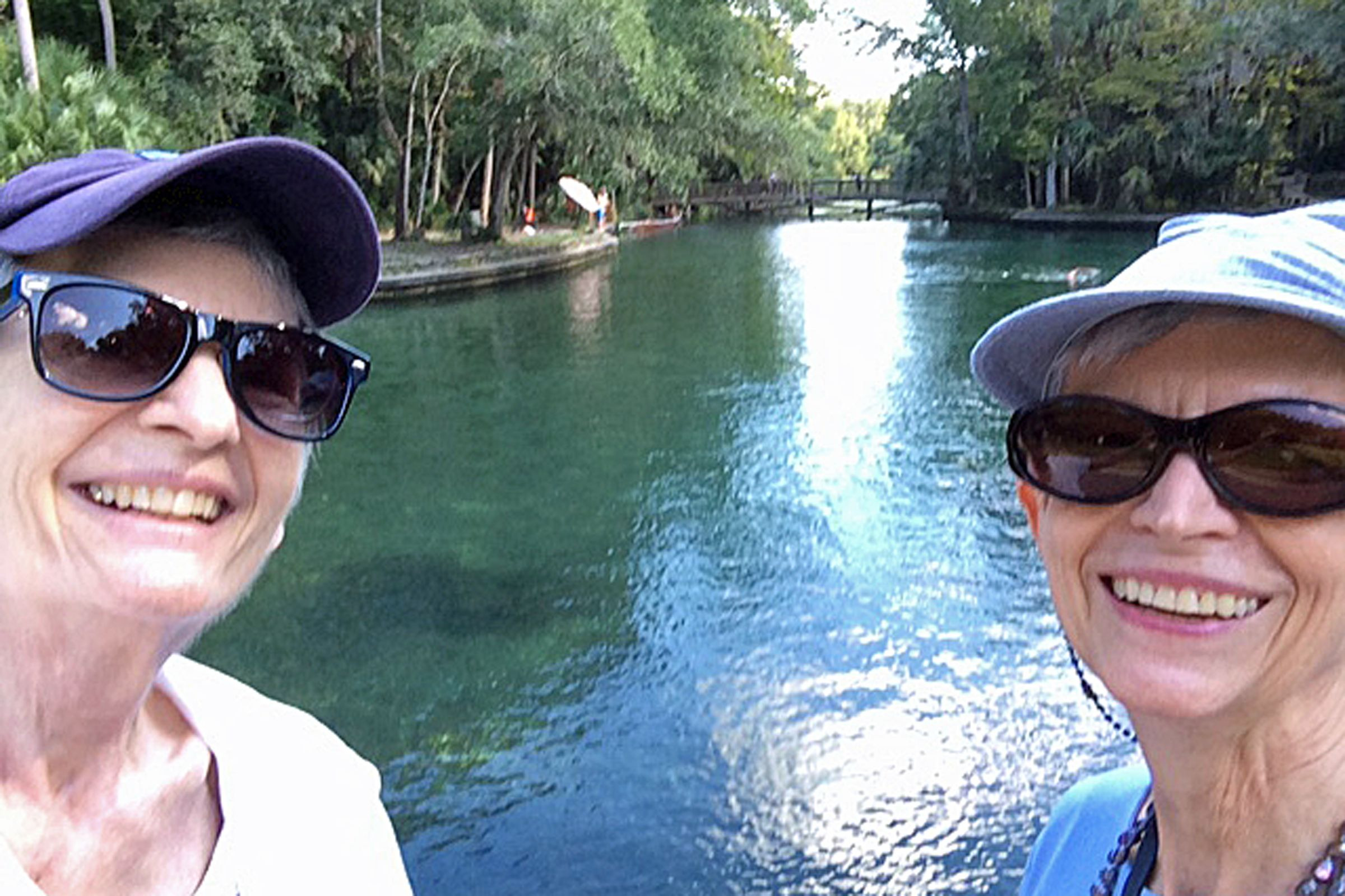 Selfie that Darlene took of us at Wekiwa Springs State Park in front of the springs and boardwalk. So many happy memories from all the various parks we visited.