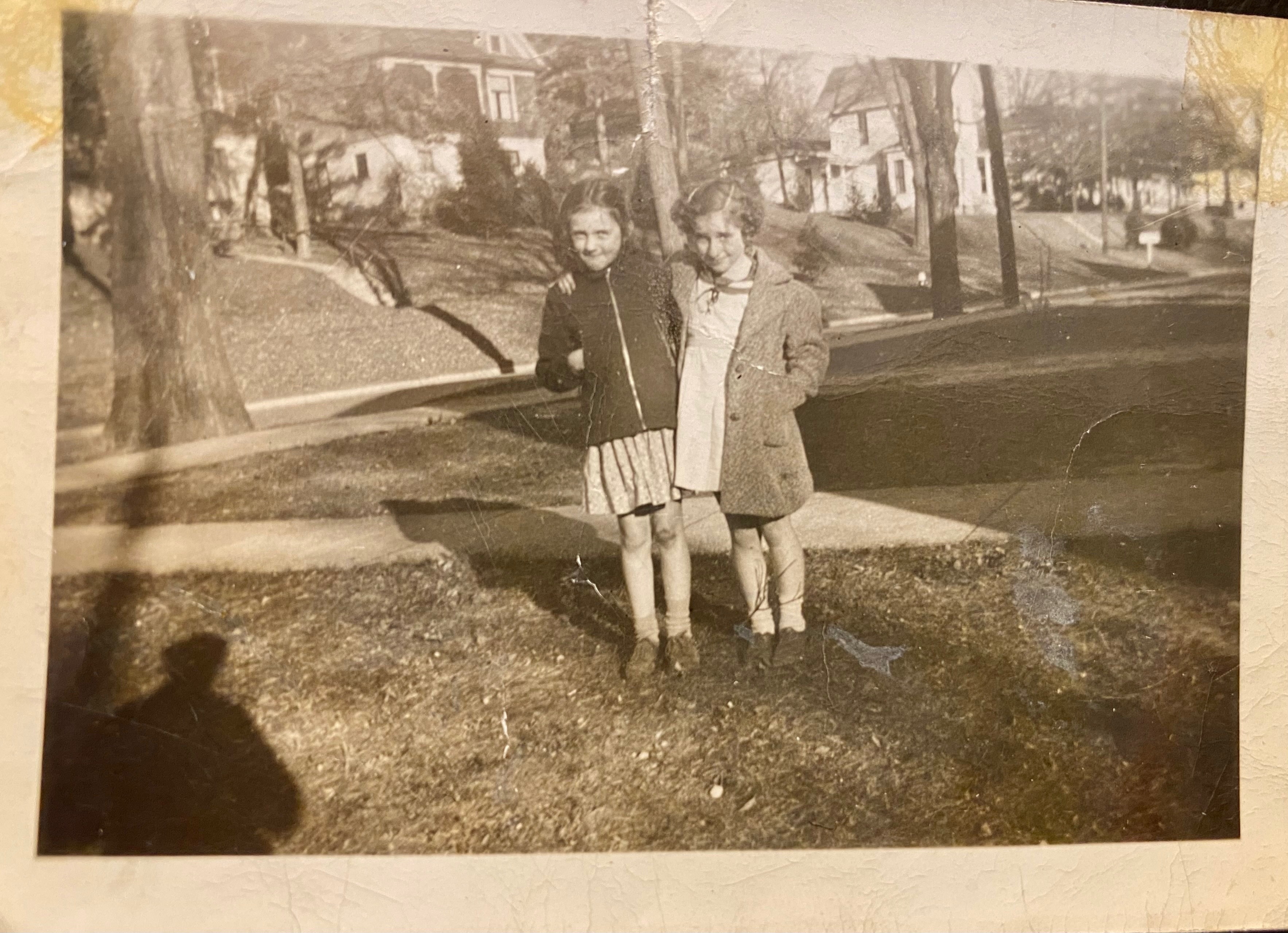 Little Shirley on the right with her Bestie Virgina in Ionia MI, circa 1942