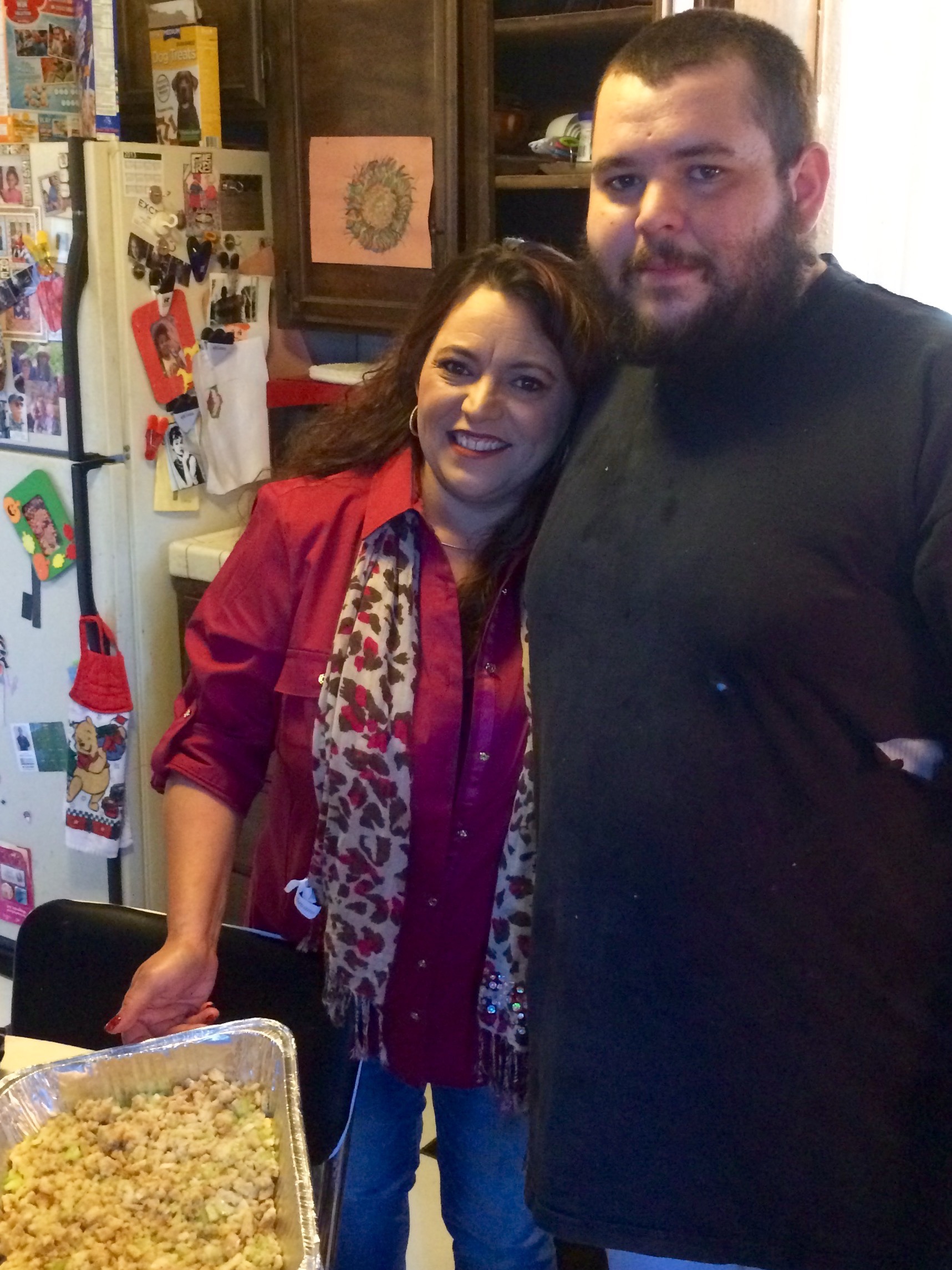 The kids cooked an impromptu Thanksgiving dinner for us. John was a huge help in the kitchen 