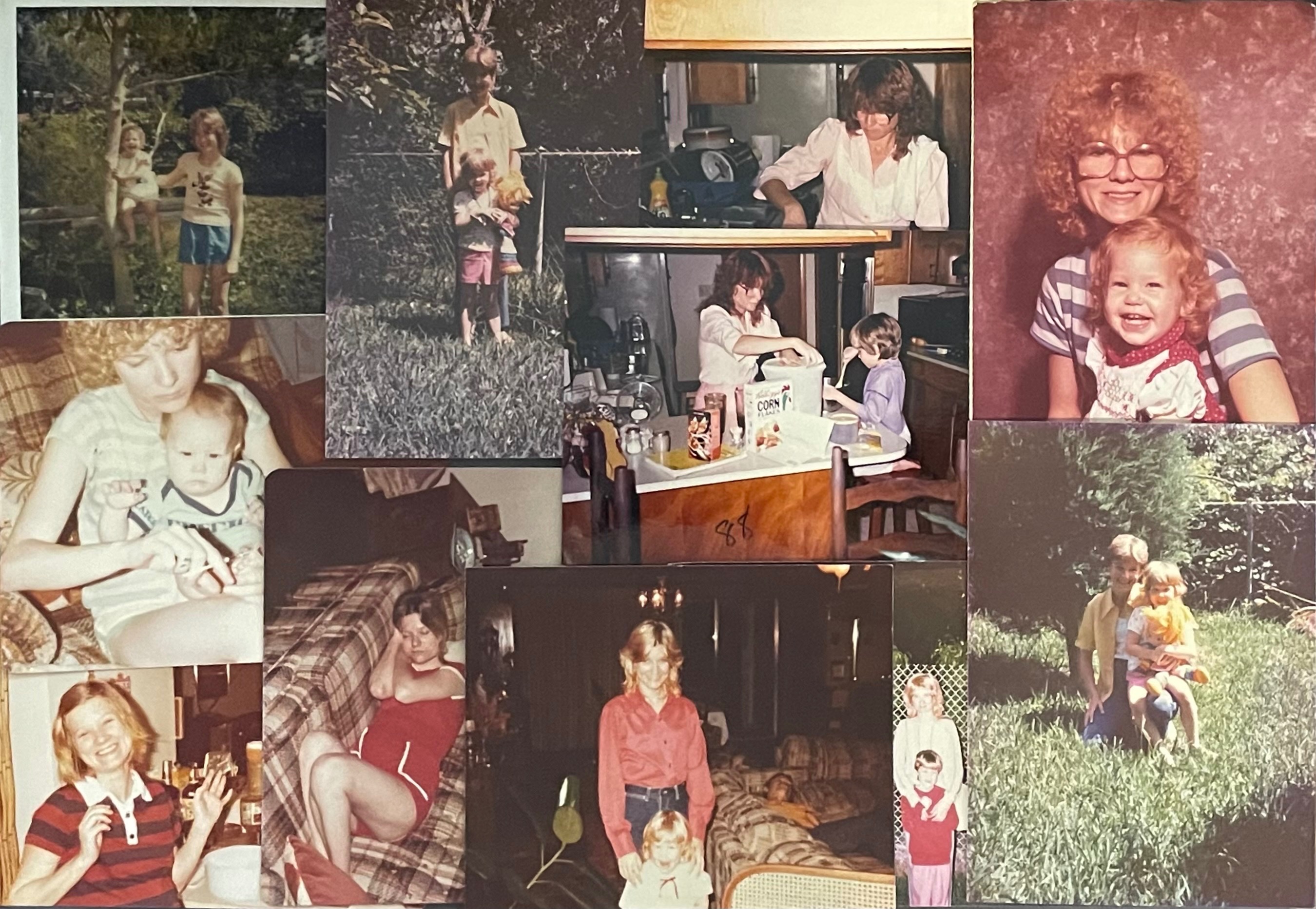 A collage of Mom